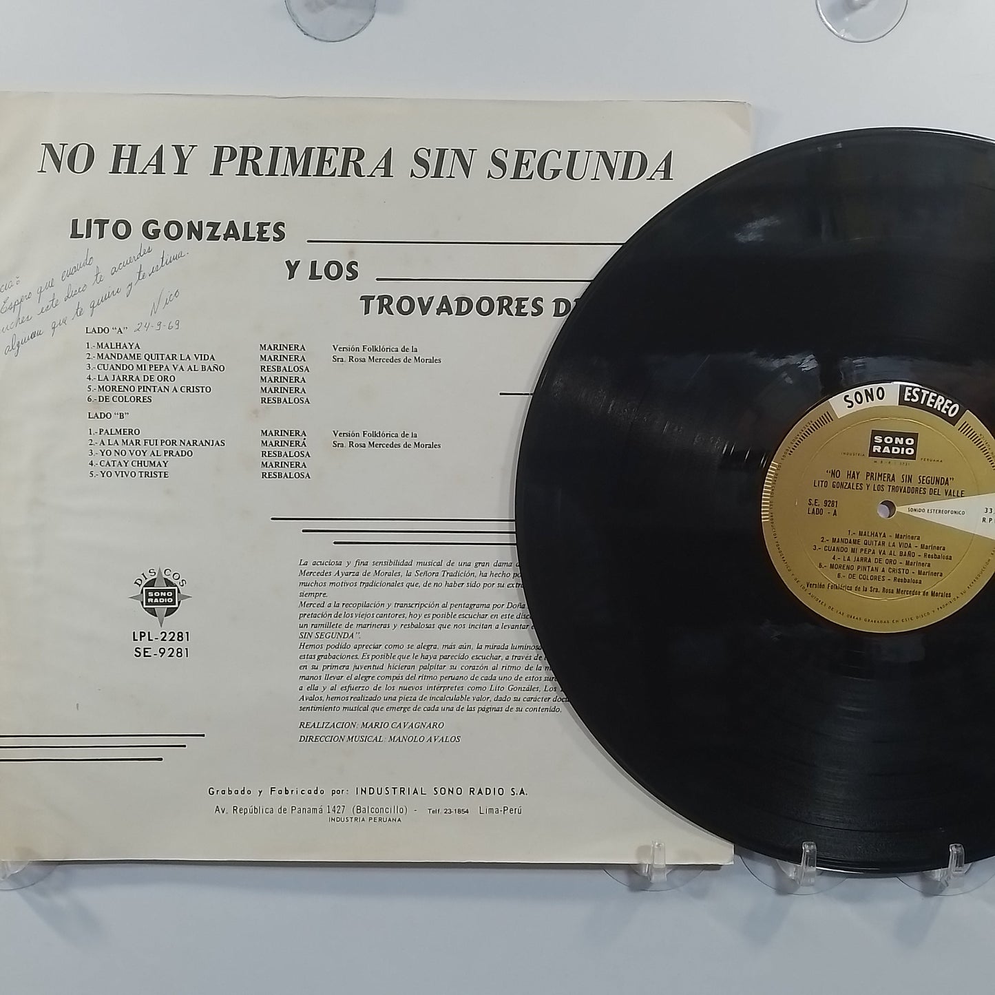 lp lito gonzales y los trovadores del valle no hay primera sin segunda made peru 1970 vals folk