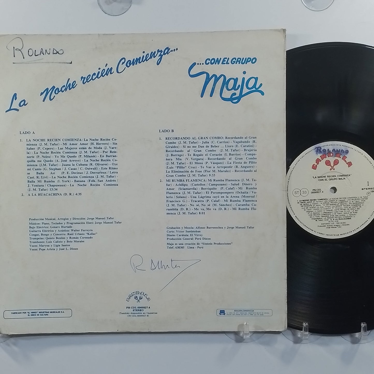 lp grupo maja la noche recien comienza made peru 1989 cumbia salsa