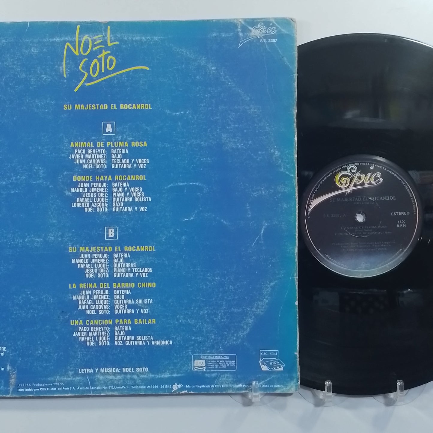lp Noel Soto Su Majestad El Rocanrol made peru 1986 español rock