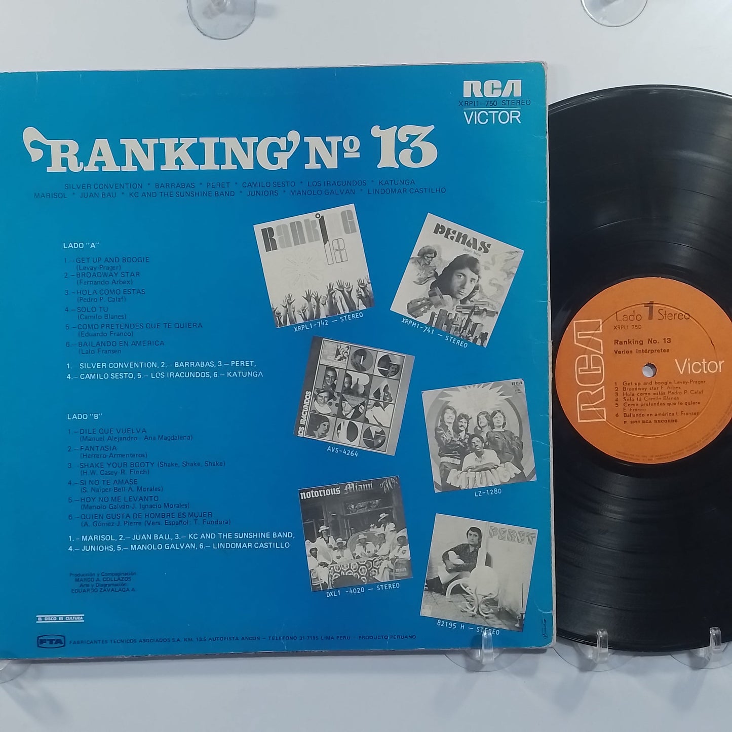 lp Ranking 13 Barrabas Los Iracundos Silver Convention varios made peru 1976 rock pop