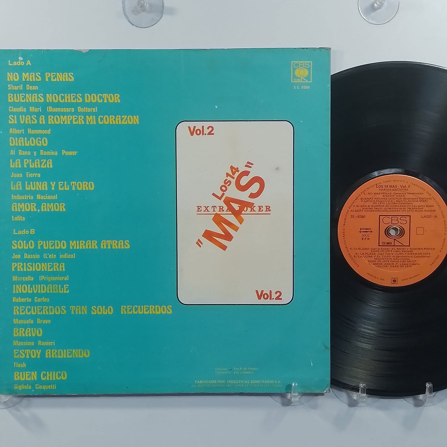 lp los 14 mas vol 2 sharif dean joe dassin roberto carlos varios made peru 1975 balada latin pop