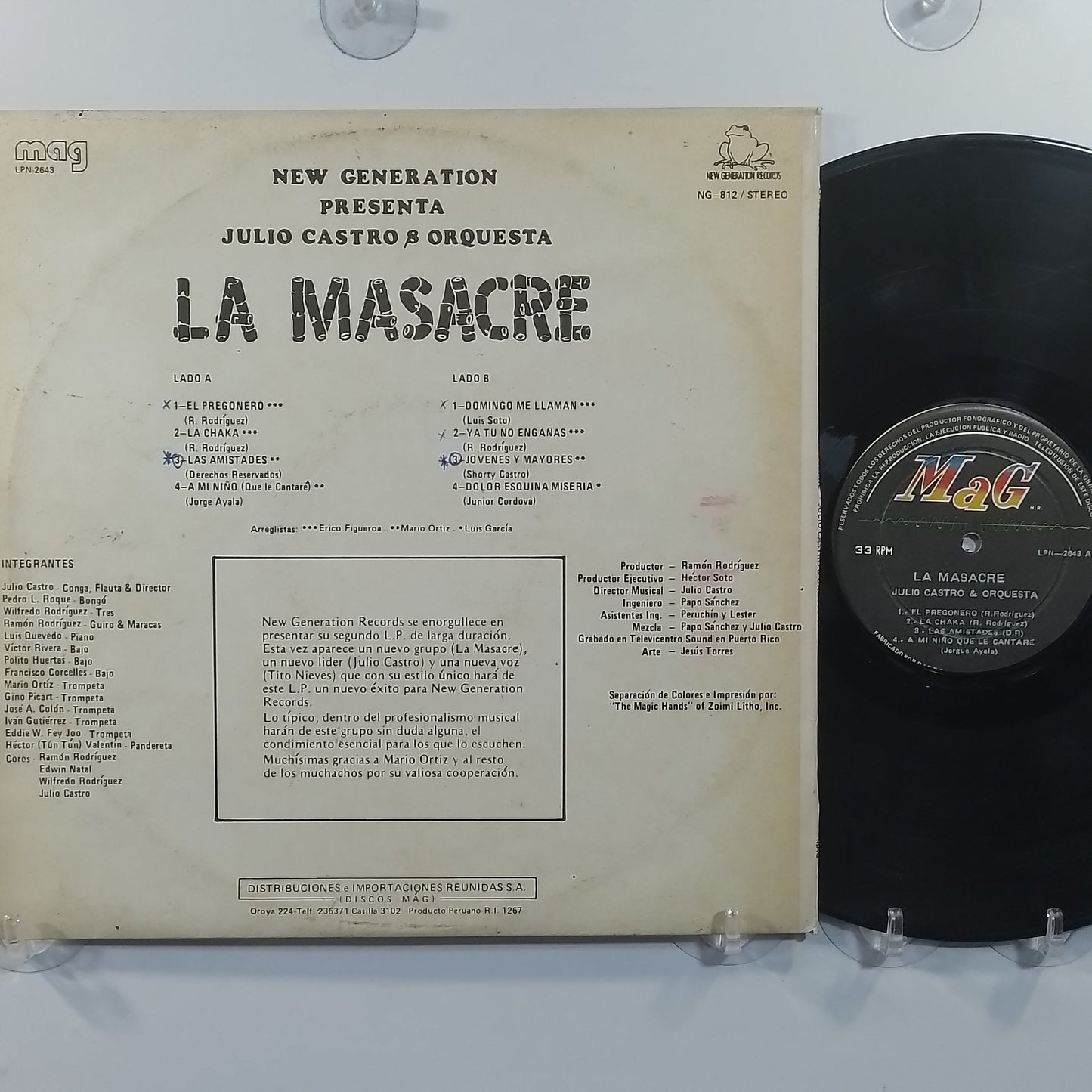 lp Julio Castro & Orquesta La Masacre made peru 1980 salsa