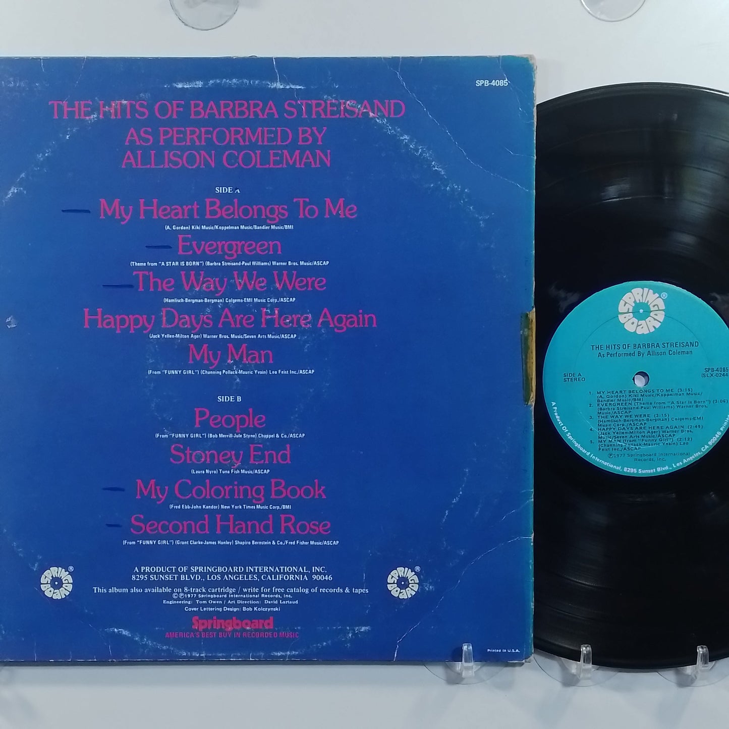 lp Allison Coleman The Hits Of Barbra Streisand made usa 1977 pop vocal