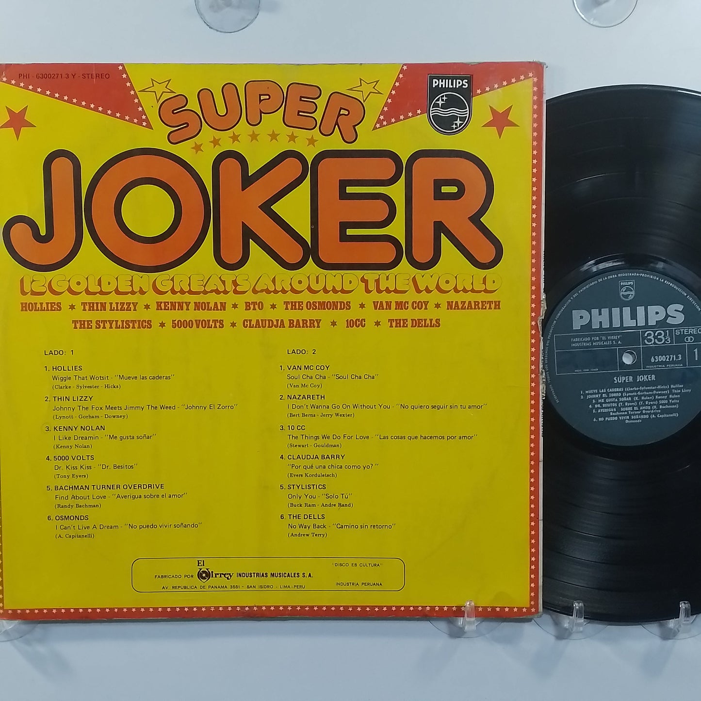 Super Joker 12 Golden Greats Around The World hollies nazareth 10cc made peru 1976 rock