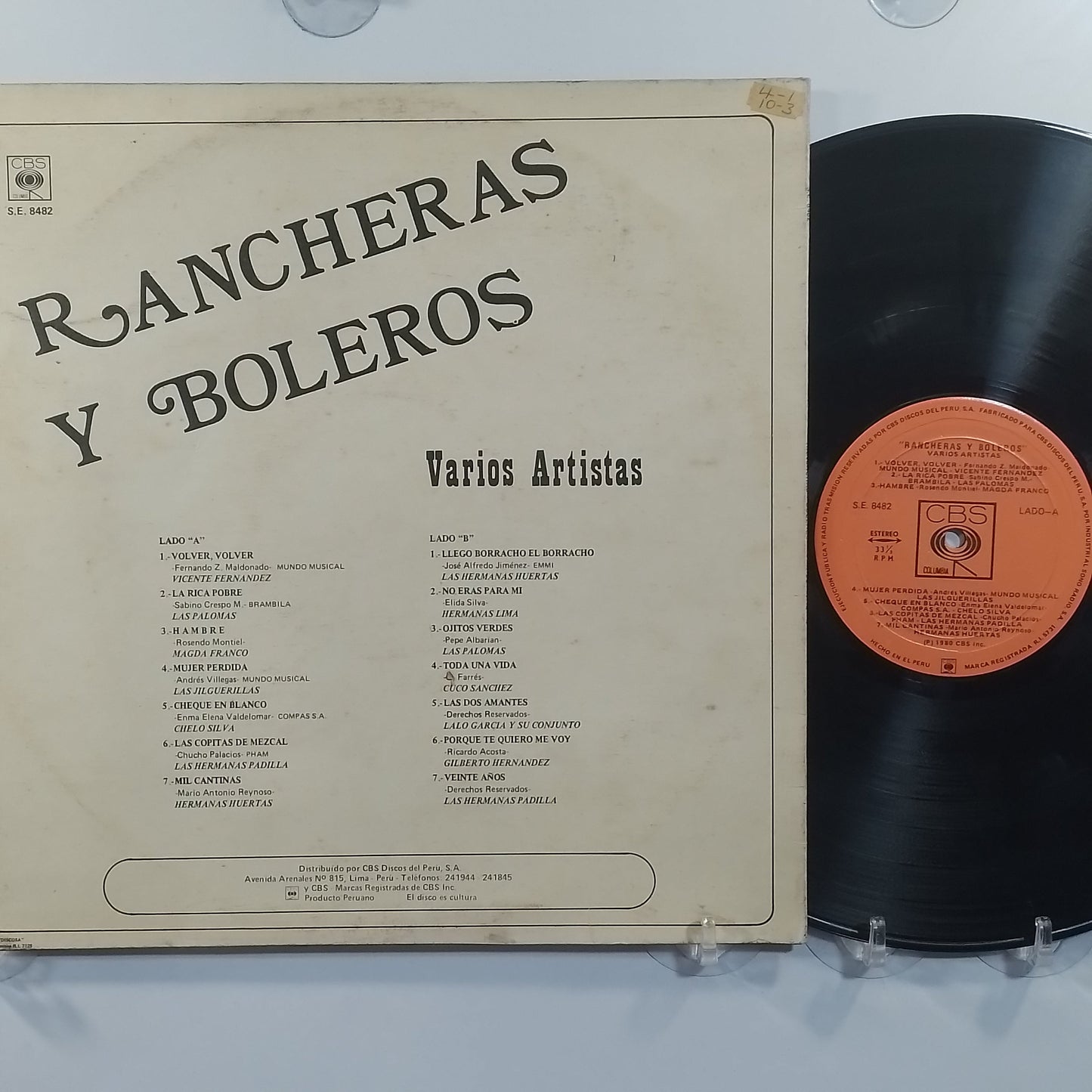 lp Rancheras Y Boleros Vicente Fernandez Cuco Sanchez Chelo Silva varios made peru 1980 ranchera folk