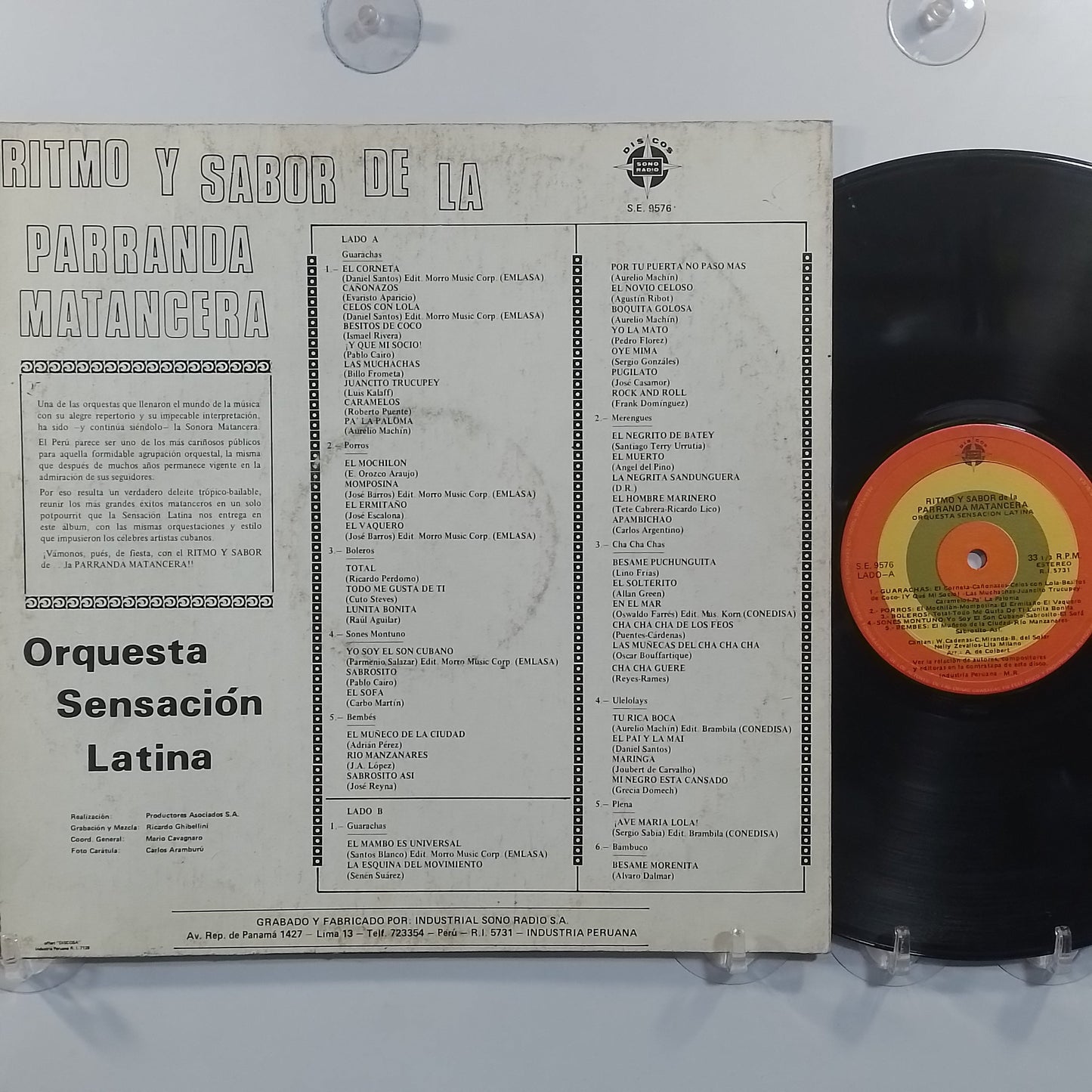 lp orquesta sensacion latina ritmo y sabor de la parranda matancera made peru 1983 guaracha latin