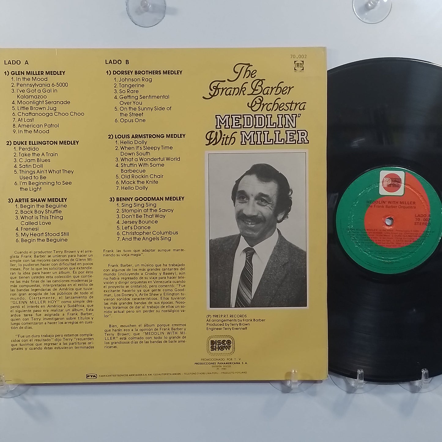 lp The Frank Barber Orchestra Meddlin' With Miller made peru 1982 jazz pop