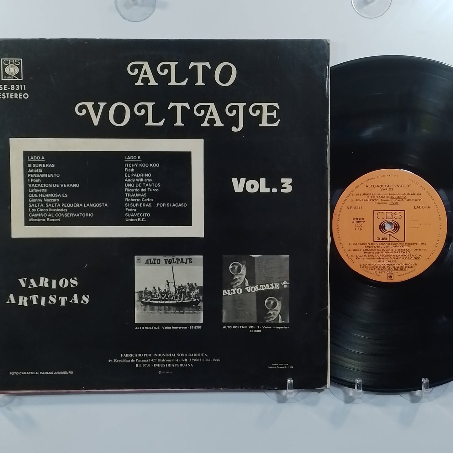 lp Alto Voltaje Vol 3 Julietta Pooh Andy Williams Roberto Carlos varios made Peru 1972 latin rock pop