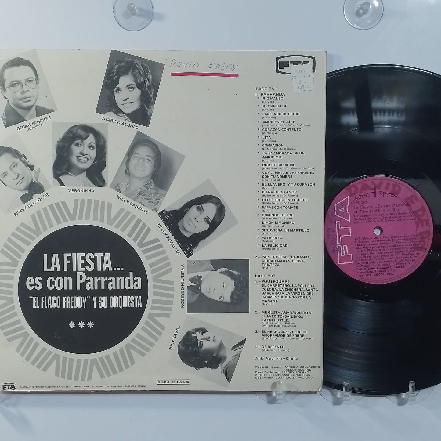 lp Freddy Roland Y Su Orquesta La Fiesta Es Con Parranda made peru 1977 latin soul cumbia