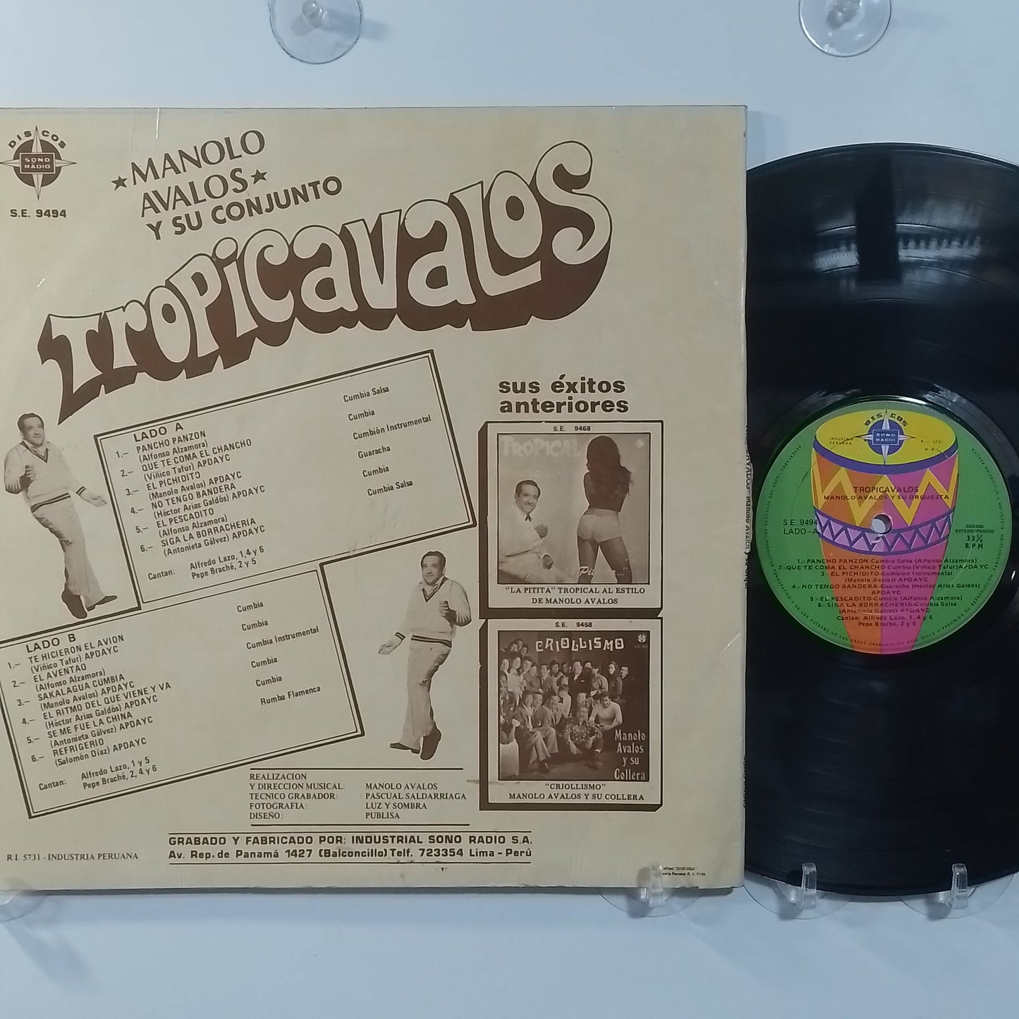 lp Manolo Avalos Y Su Orquesta Tropicavalos made peru 1974 latin salsa cumbia