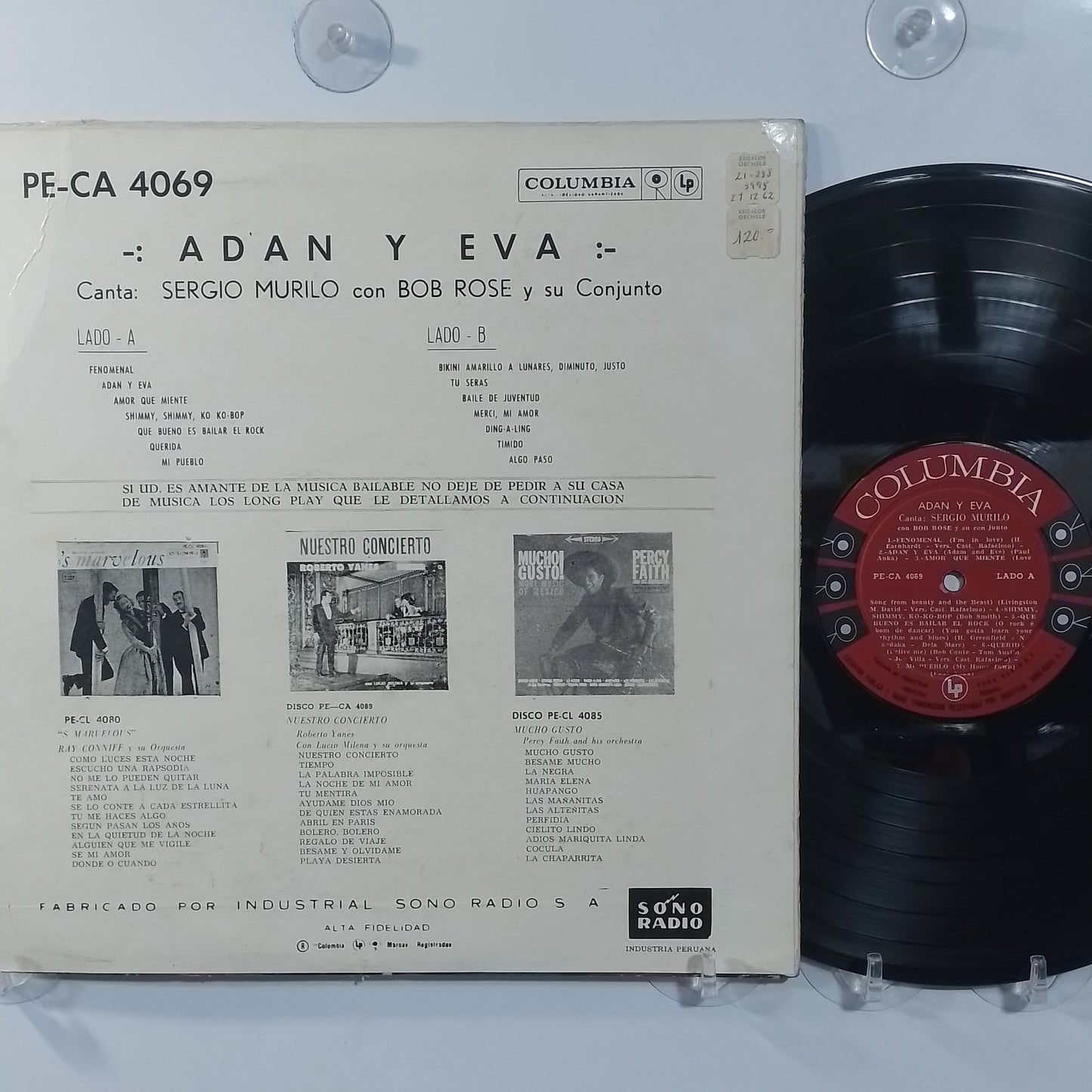 lp Sergio Murilo Adan y Eva made peru 1960 latin Rockabilly rock