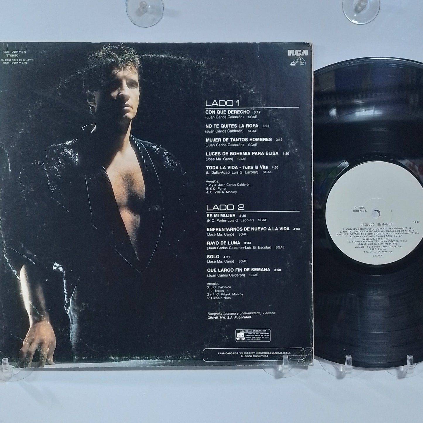 lp Emmanuel Desnudo made peru 1987 latin pop