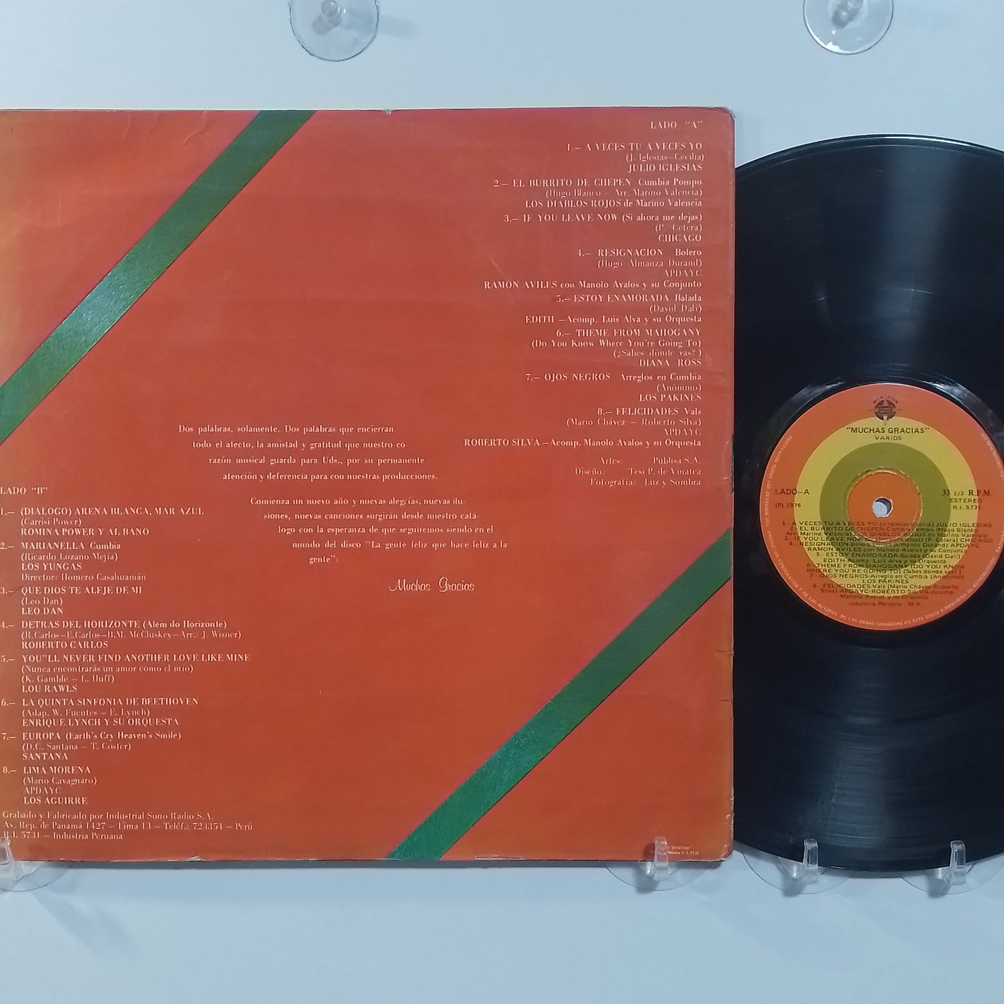 lp muchas gracias santana lou rawls chicago los yungas varios made peru 1976 cumbia rock