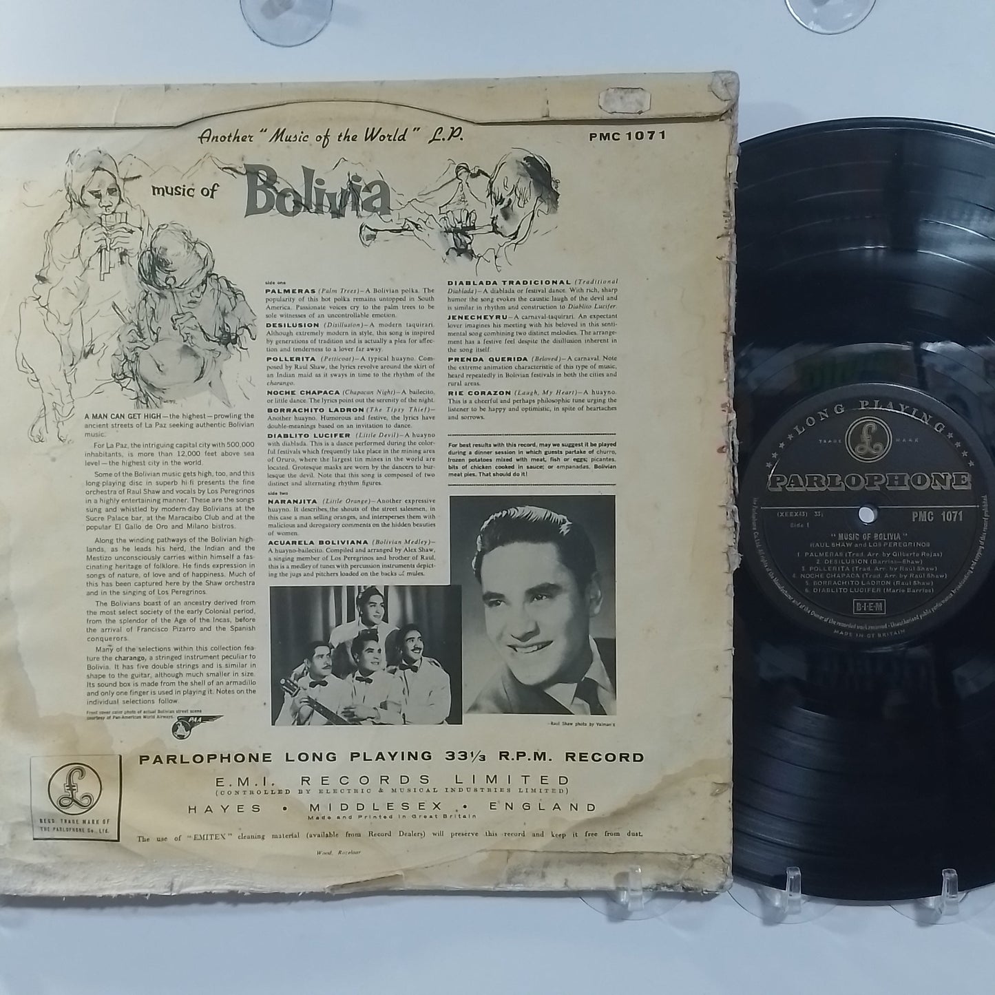 lp raul shaw y los peregrinos music of bolivia made inglaterra 1965 latin folk