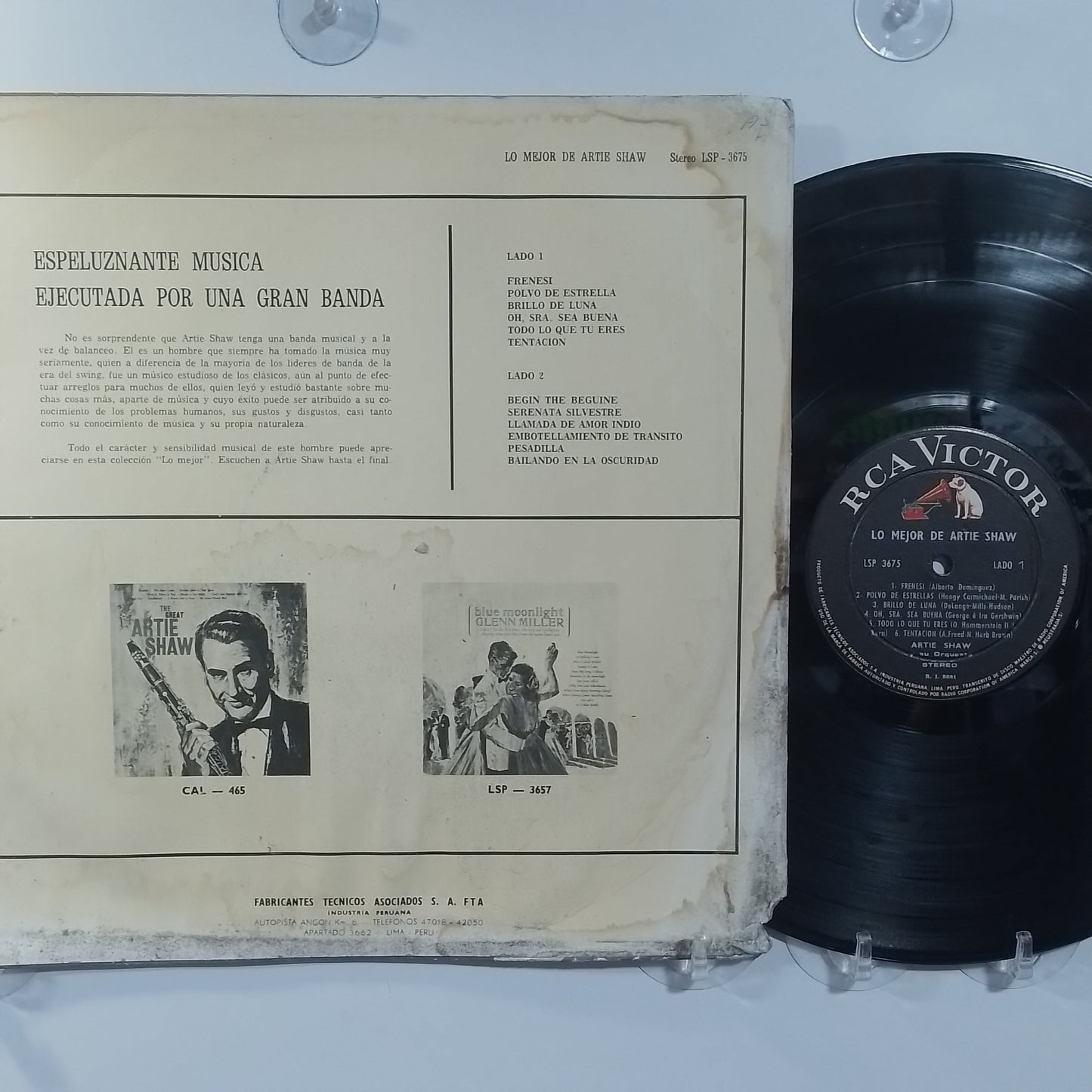 lp artie shaw lo mejor de artie shaw made peru 1967 jazz