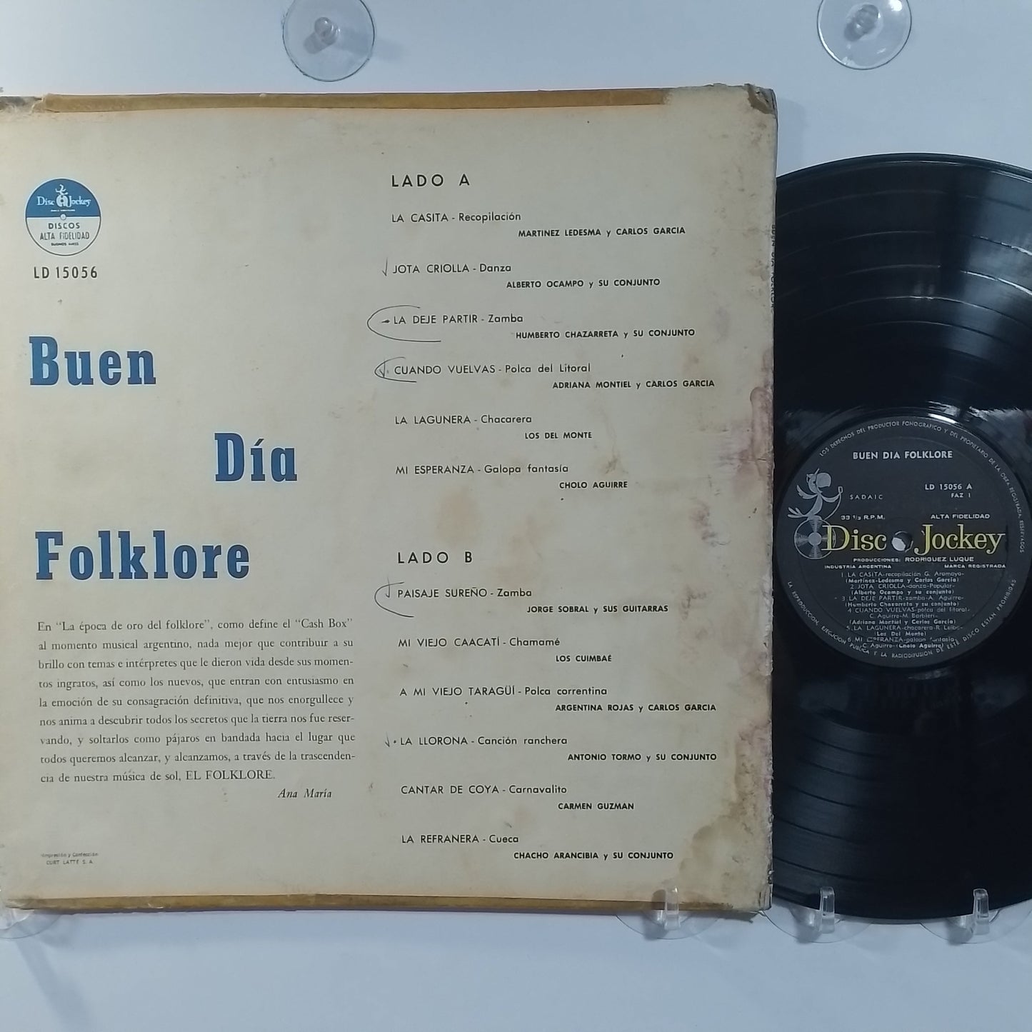 lp buen dia folklore cholo aguirre los del monte carmen guzman varios made argentina 1966 latin folk