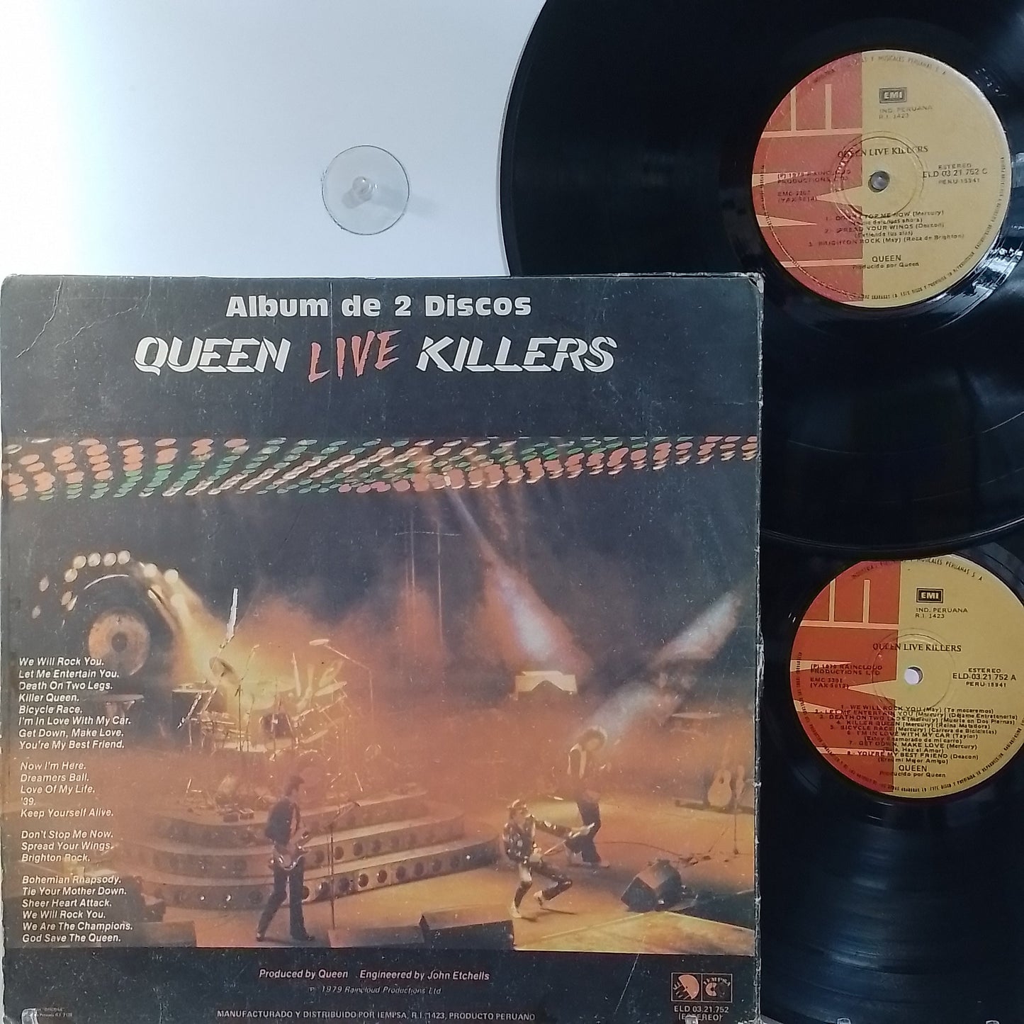 x2 lp Queen Live Killers made peru 1979 rock