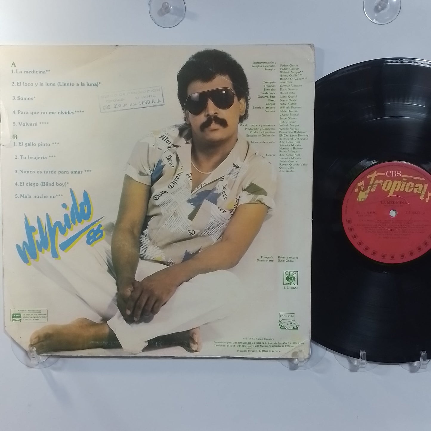 lp Wilfrido 86 La Medicina made peru 1986 promocional latin merengue