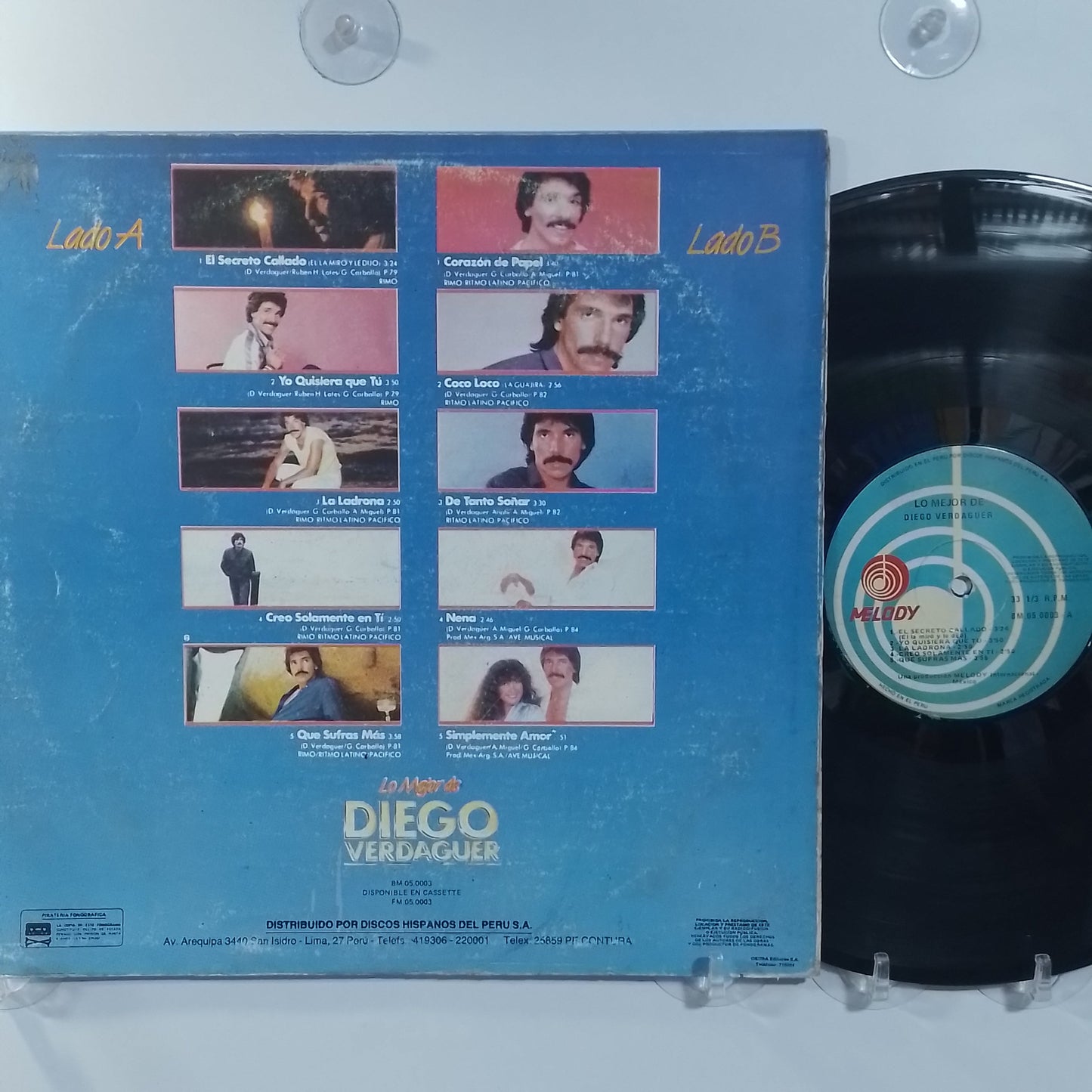 lp diego verdaguer lo mejor de diego verdaguer made peru 1985 latin pop