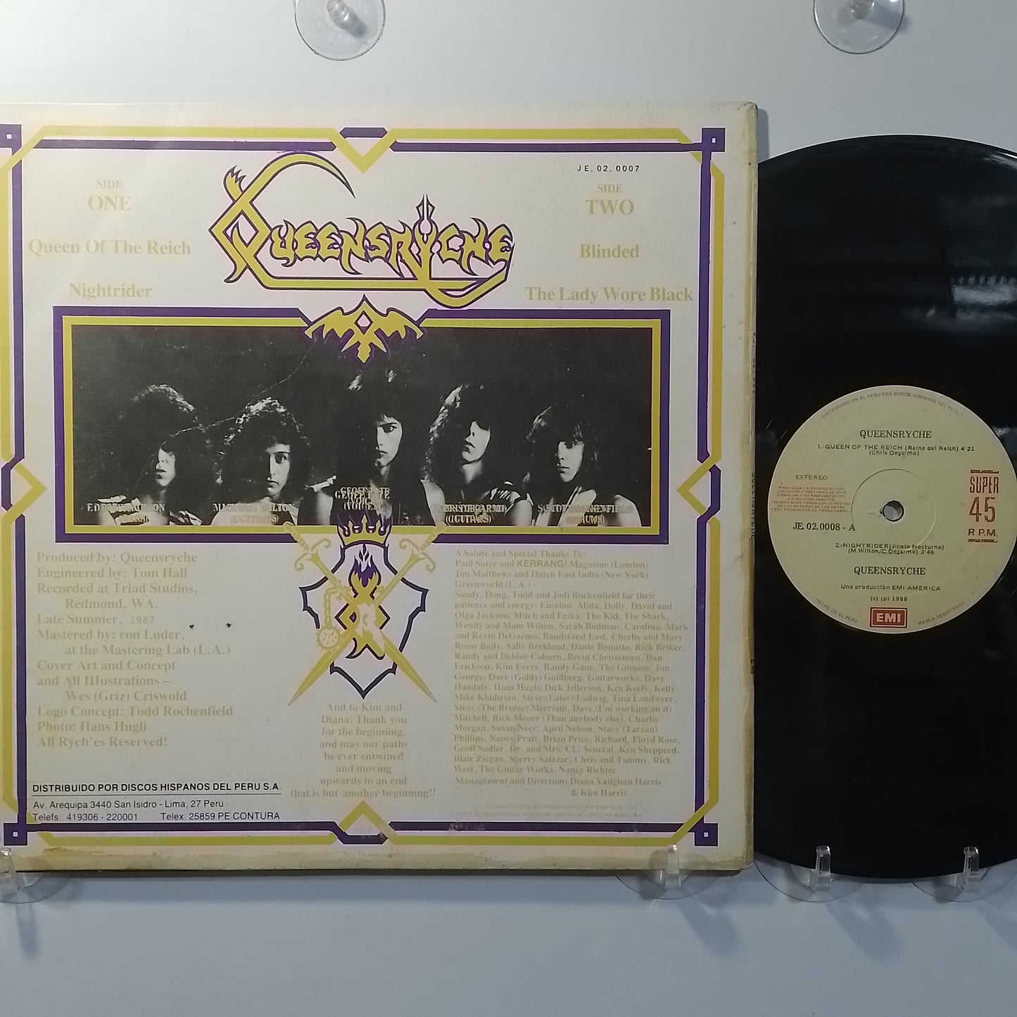 maxi single 12" Queensrÿche Queensrÿche made peru 1986 heavy metal