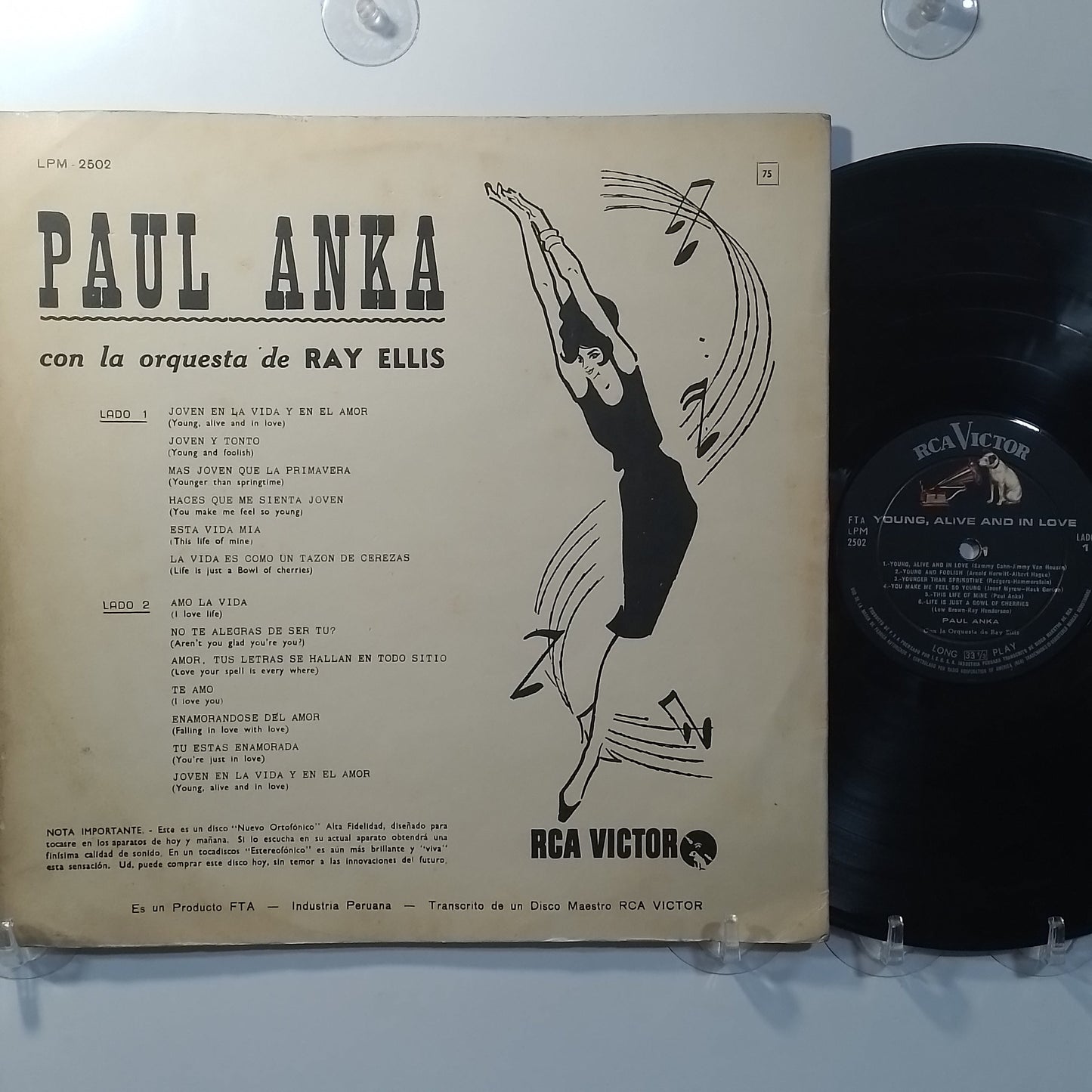 lp Paul Anka Young Alive and in Love made peru 1962 ballad pop