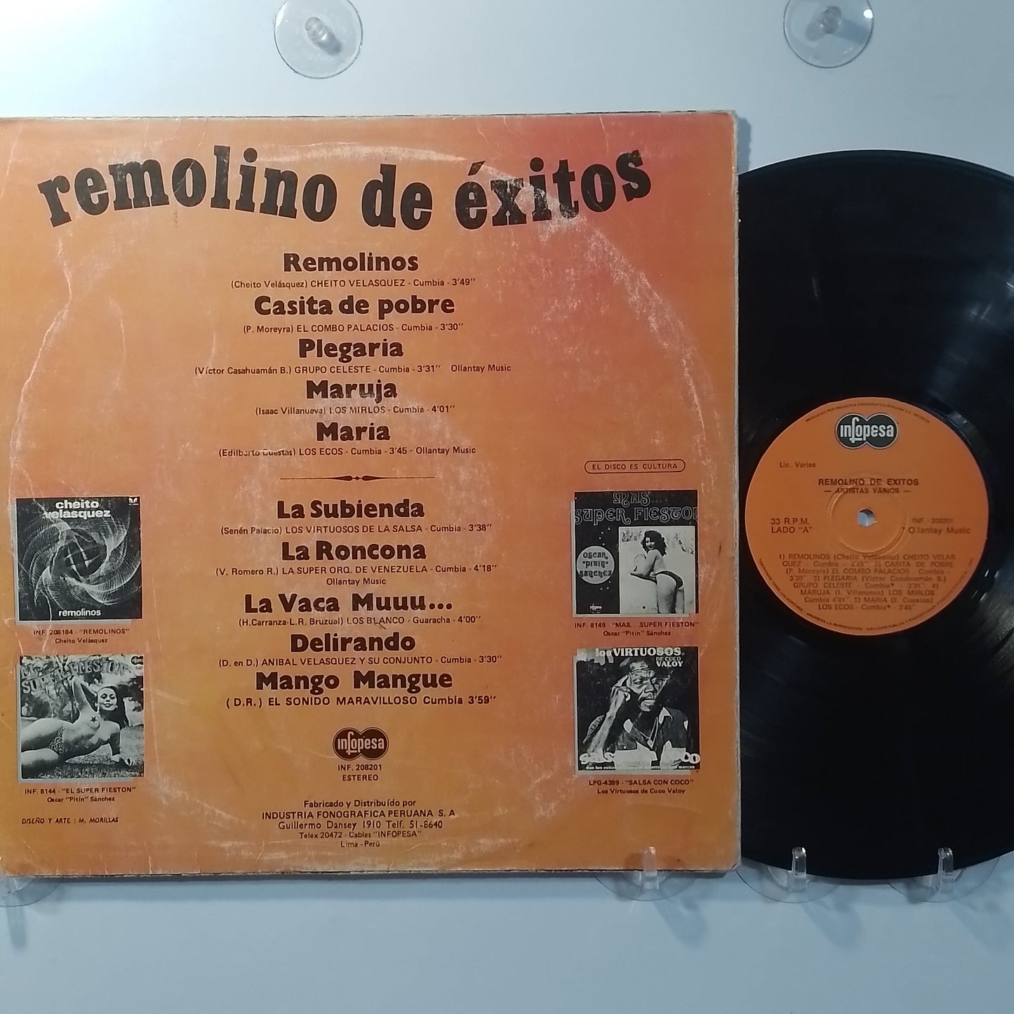 lp Remolino De Exitos Grupo Celeste Los Mirlos Los Ecos varios made peru 1980 salsa cumbia