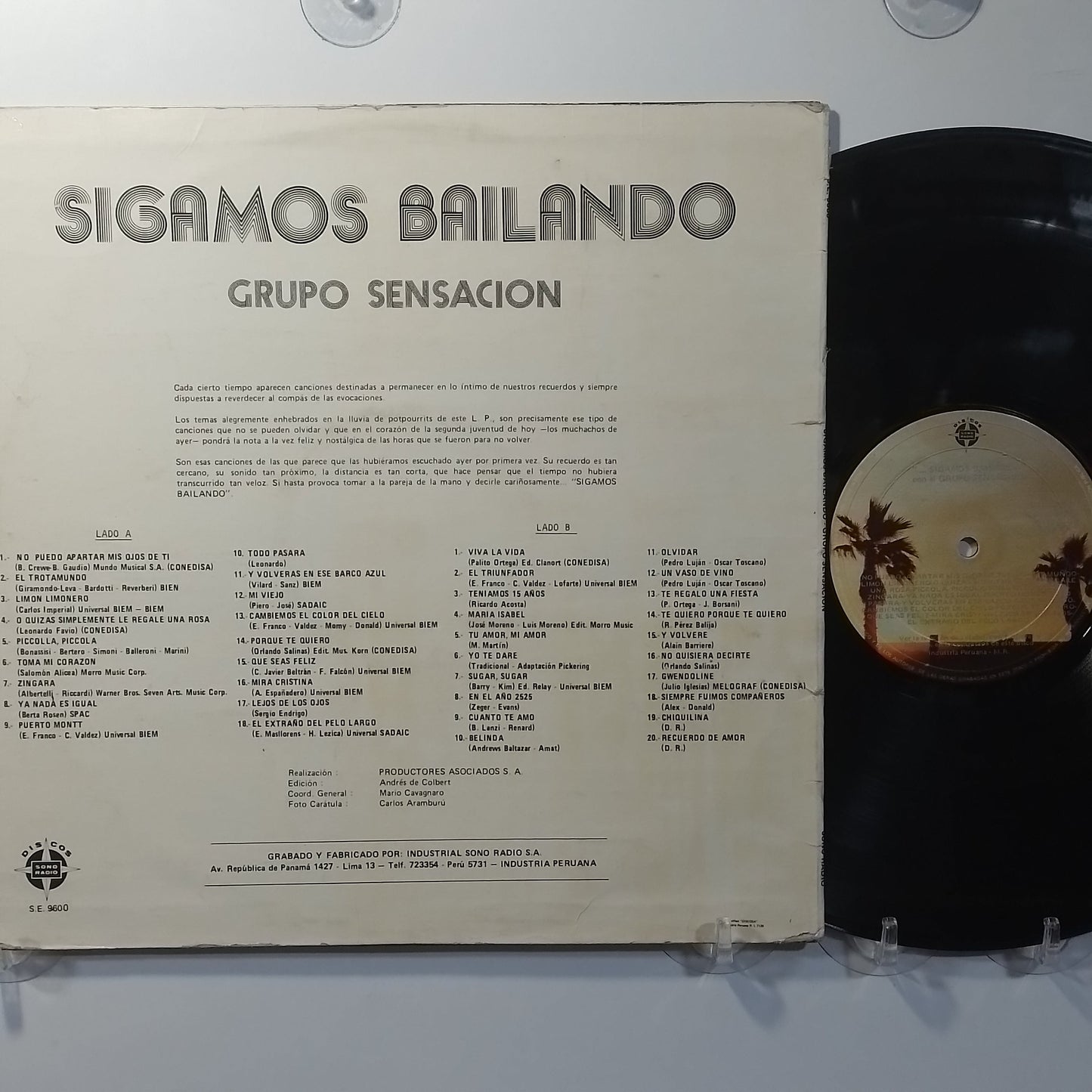 lp Grupo Sensacion Sigamos Bailando made peru 1977 latin pop
