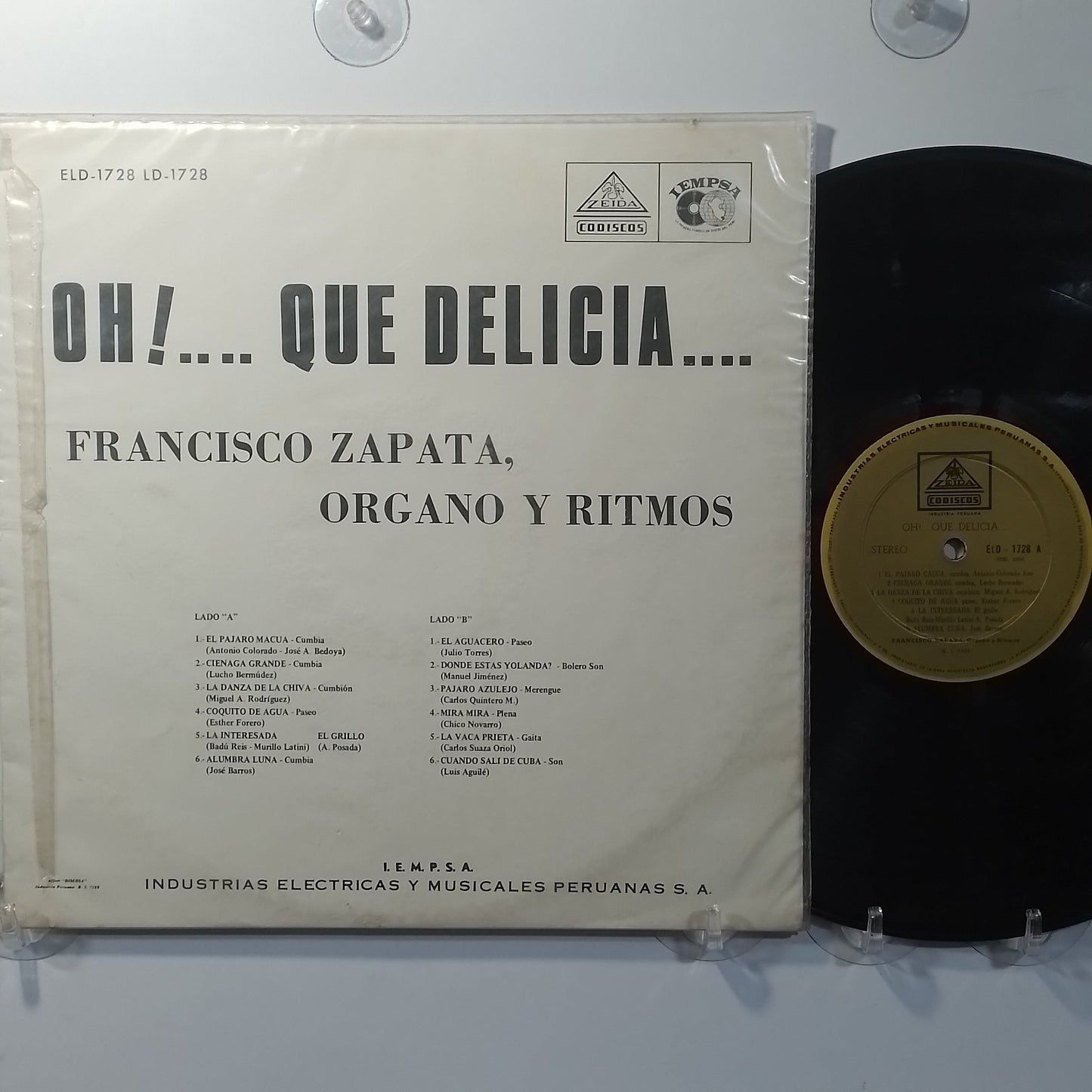 lp Francisco Zapata Su Organo Y Ritmos Oh! Que Delicia made peru 1981 merengue cumbia