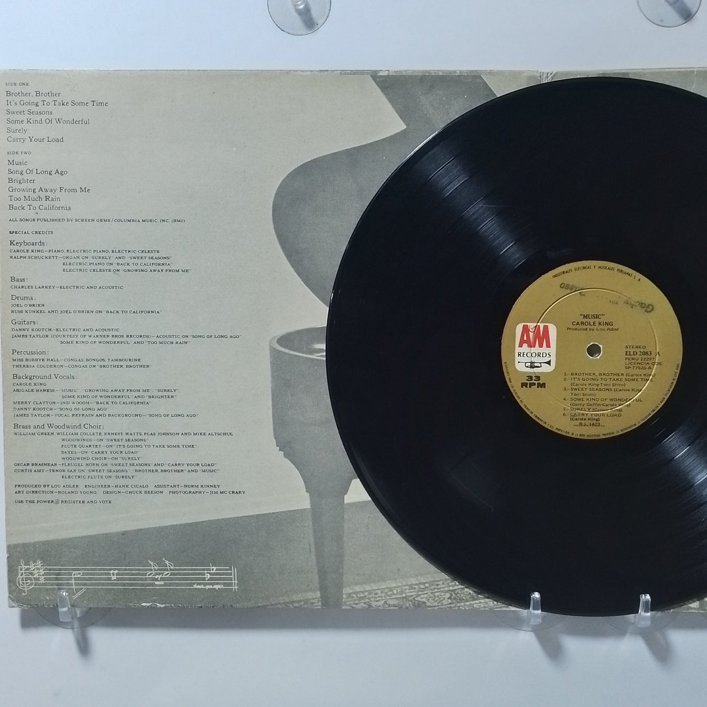 lp Carole King Music made peru 1972 pop rock