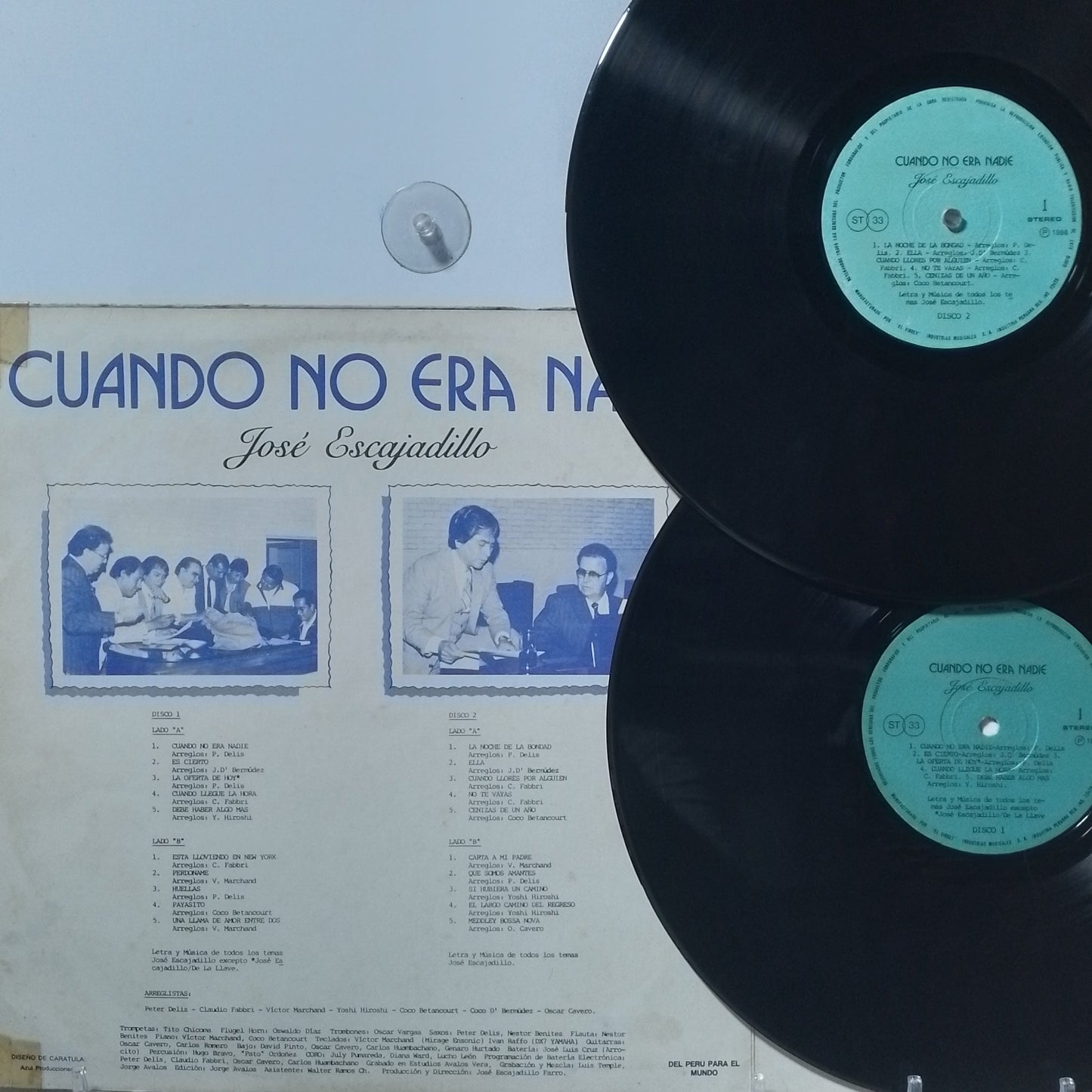 x2 lp Jose Escajadillo Cuando No Era Nadie made peru 1988 gatefold latin criollo folk