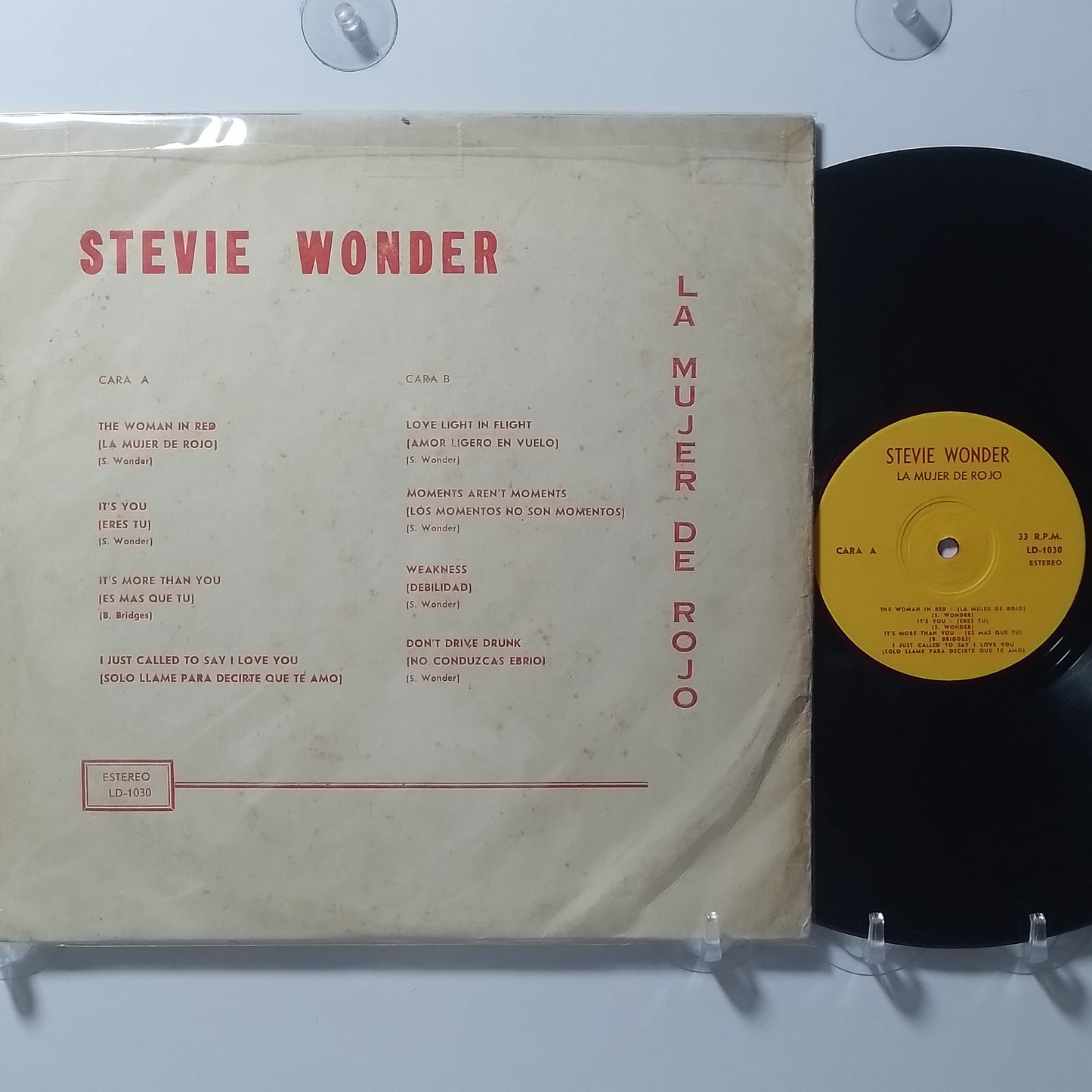 lp Stevie Wonder La Mujer de Rojo made cuba 1984 soundtrack