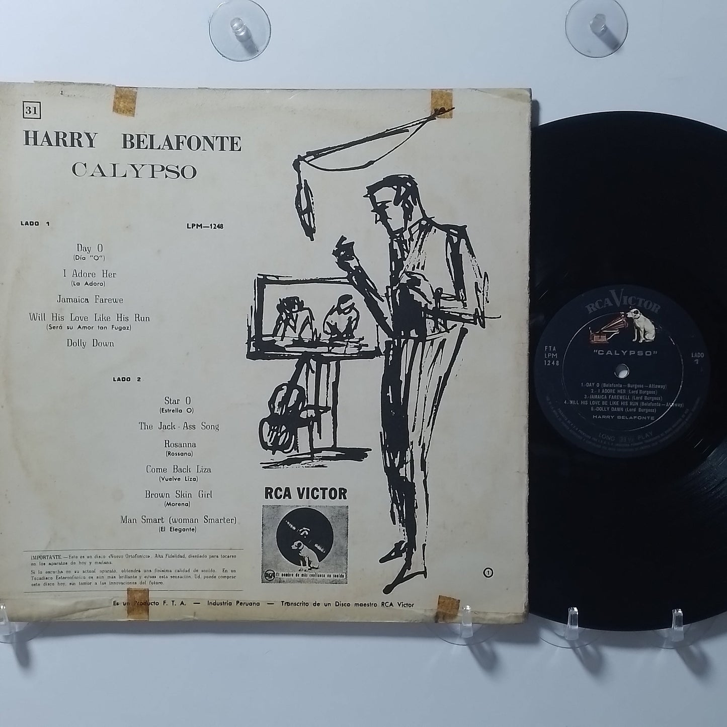lp Harry Belafonte Calypso made peru 1956 tropical Calypso