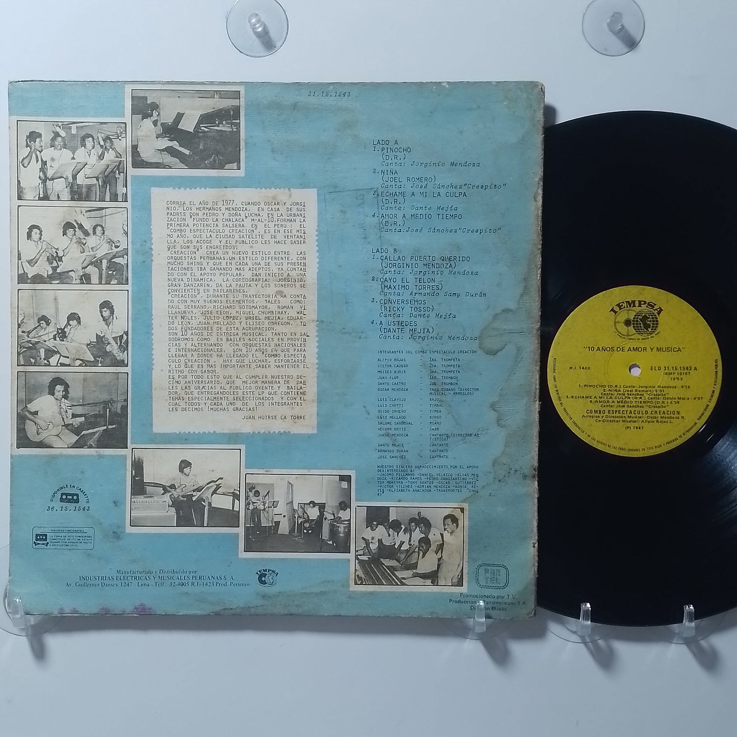 lp Combo Espectaculo Creacion 10 Años de Amor y Musica made peru 1987 salsa