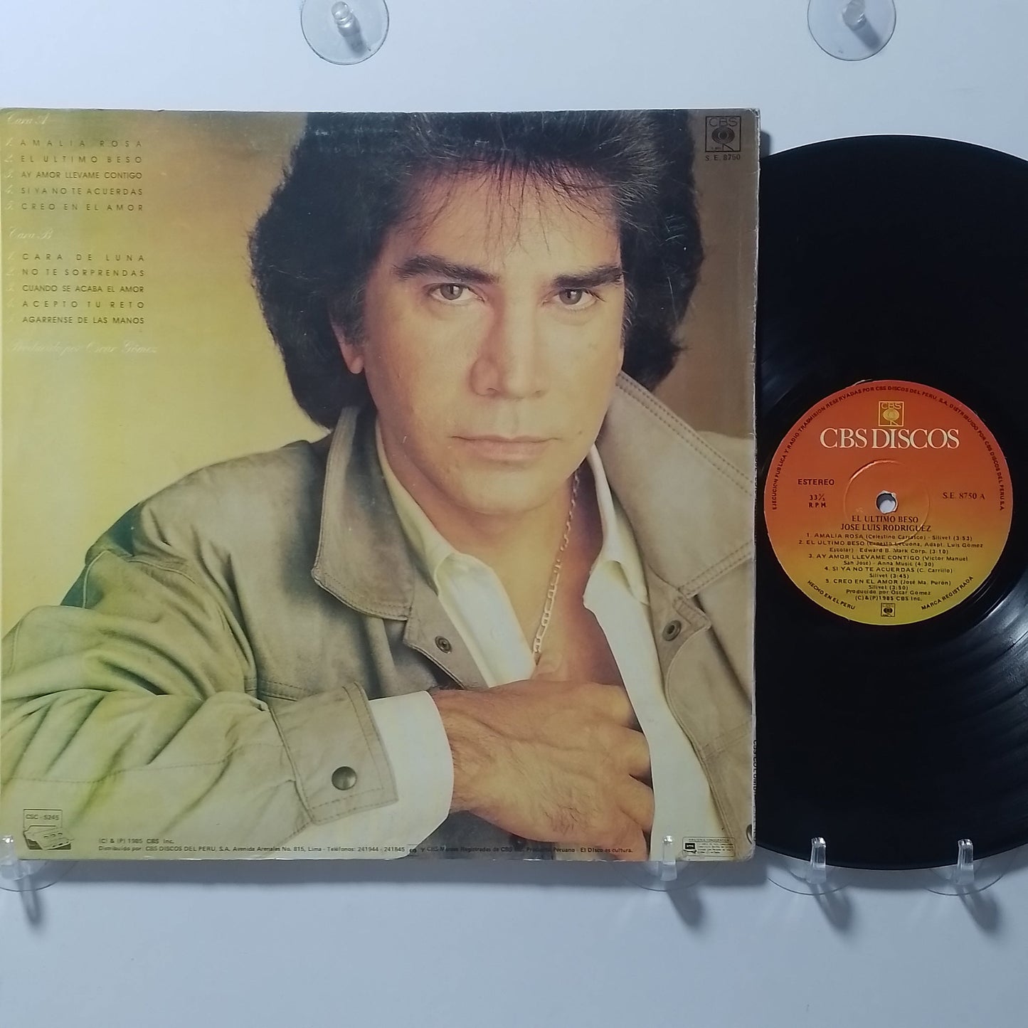 lp Jose Luis Rodriguez El Ultimo Beso made peru 1985 mlatin balada