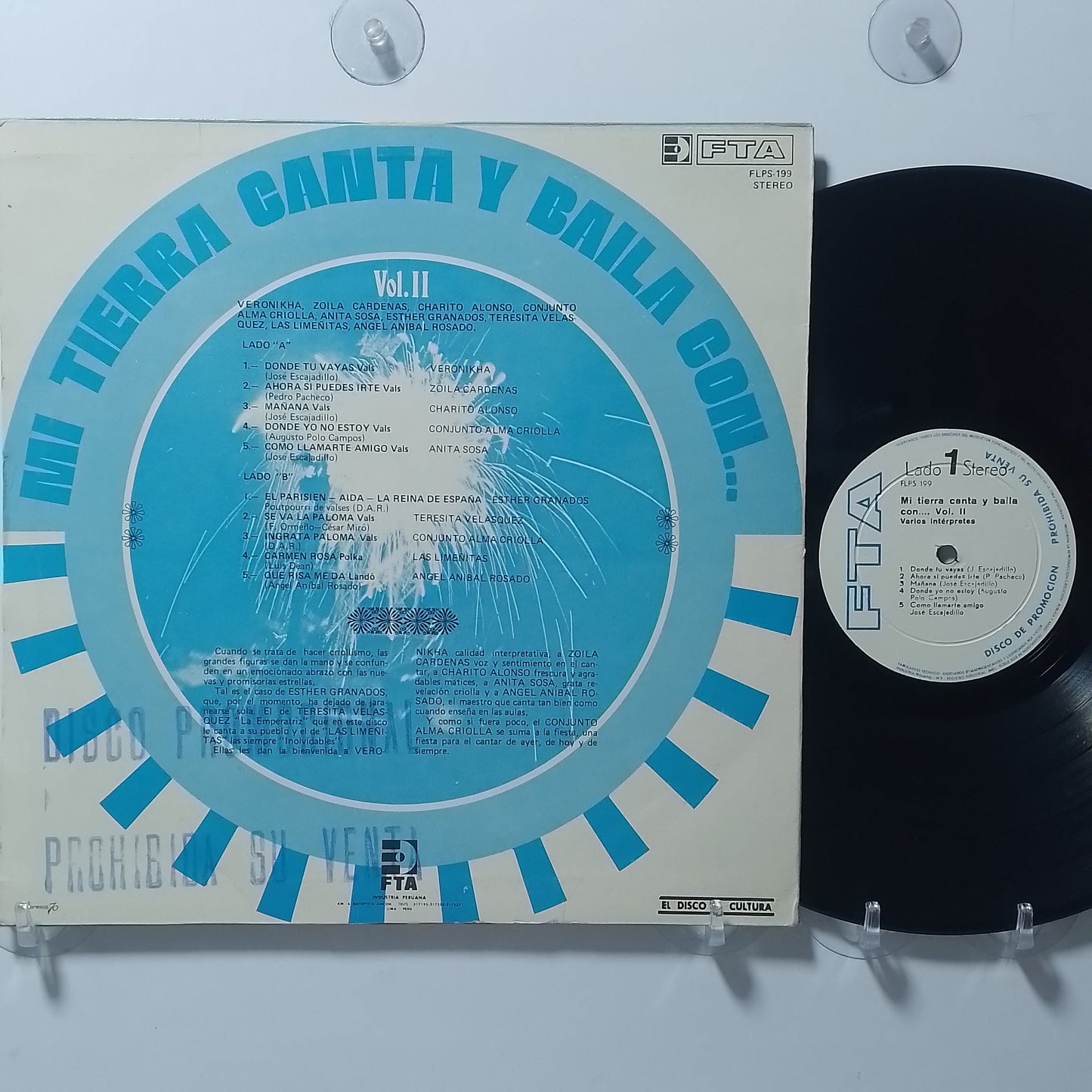 lp Mi Tierra Canta Y Baila Con vol 2 veronikha esther granados las limeñitas varios made peru 1967 promocional vals criollo folk