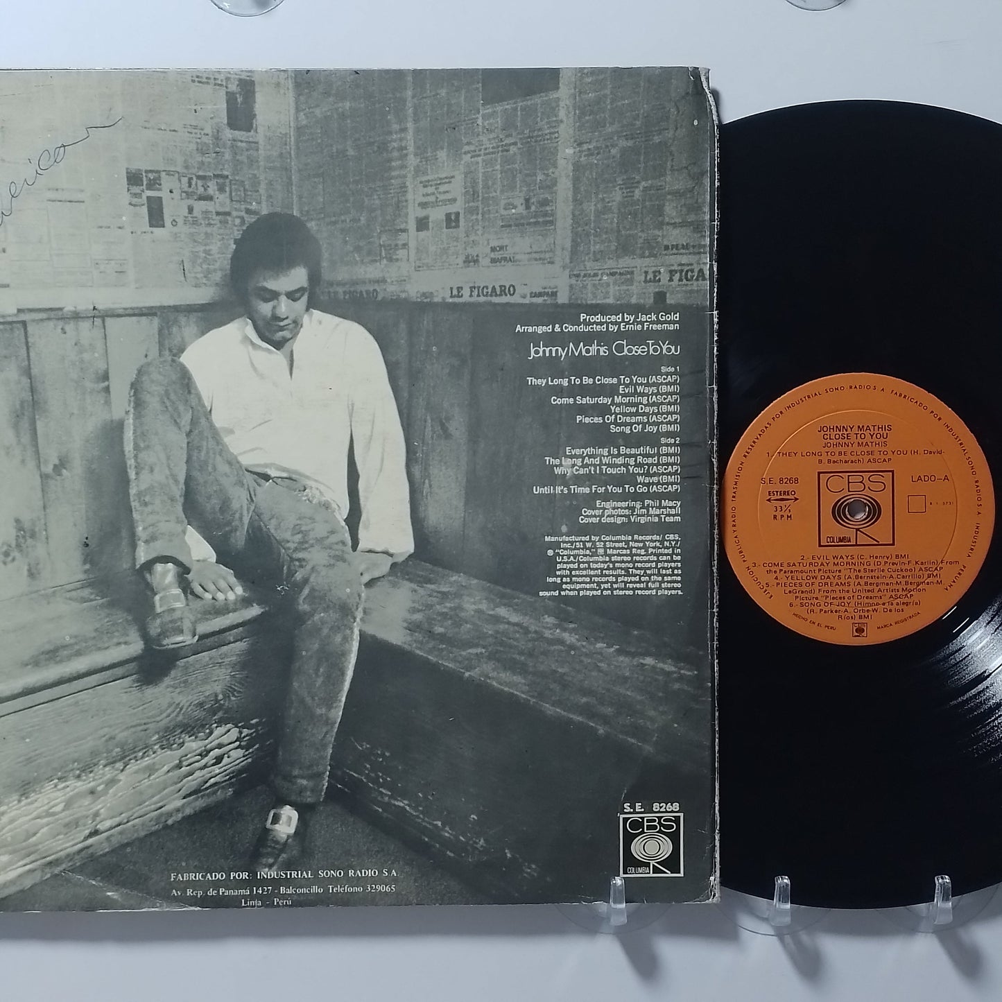 lp Johnny Mathis Close To You made peru 1970 ballad pop