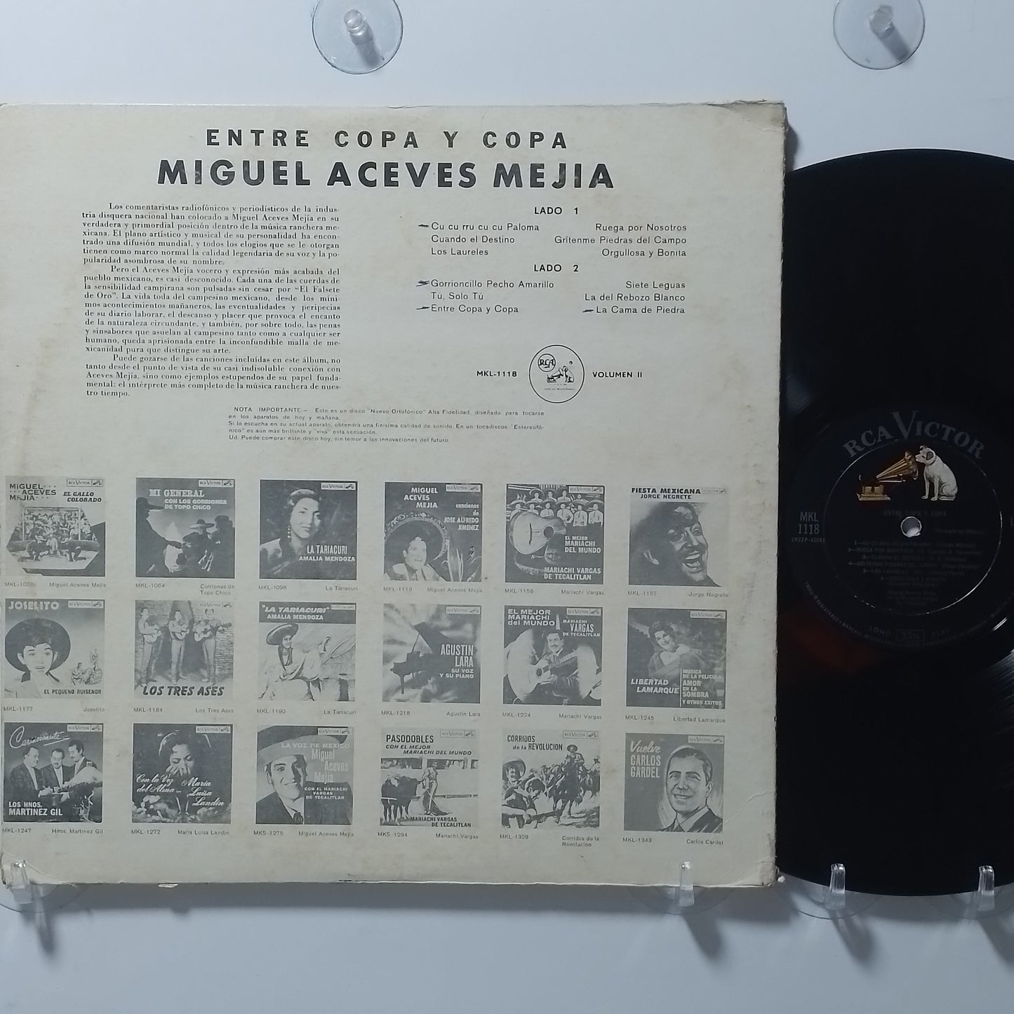 lp Miguel Aceves Mejía Entre Copa Y Copa made usa 1958 ranchera folk