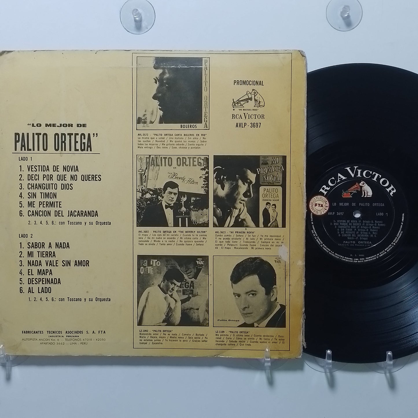 lp Palito Ortega Lo Mejor de Palito Ortega made peru 1971 promocional latin rock