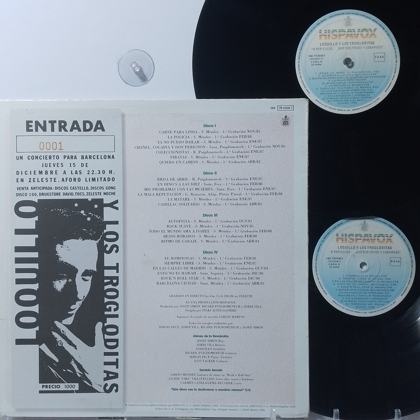 x2 lp Loquillo Y Los Trogloditas A Por Ellos Que Son Pocos Y Cobardes made españa 1989 con insert latin rock