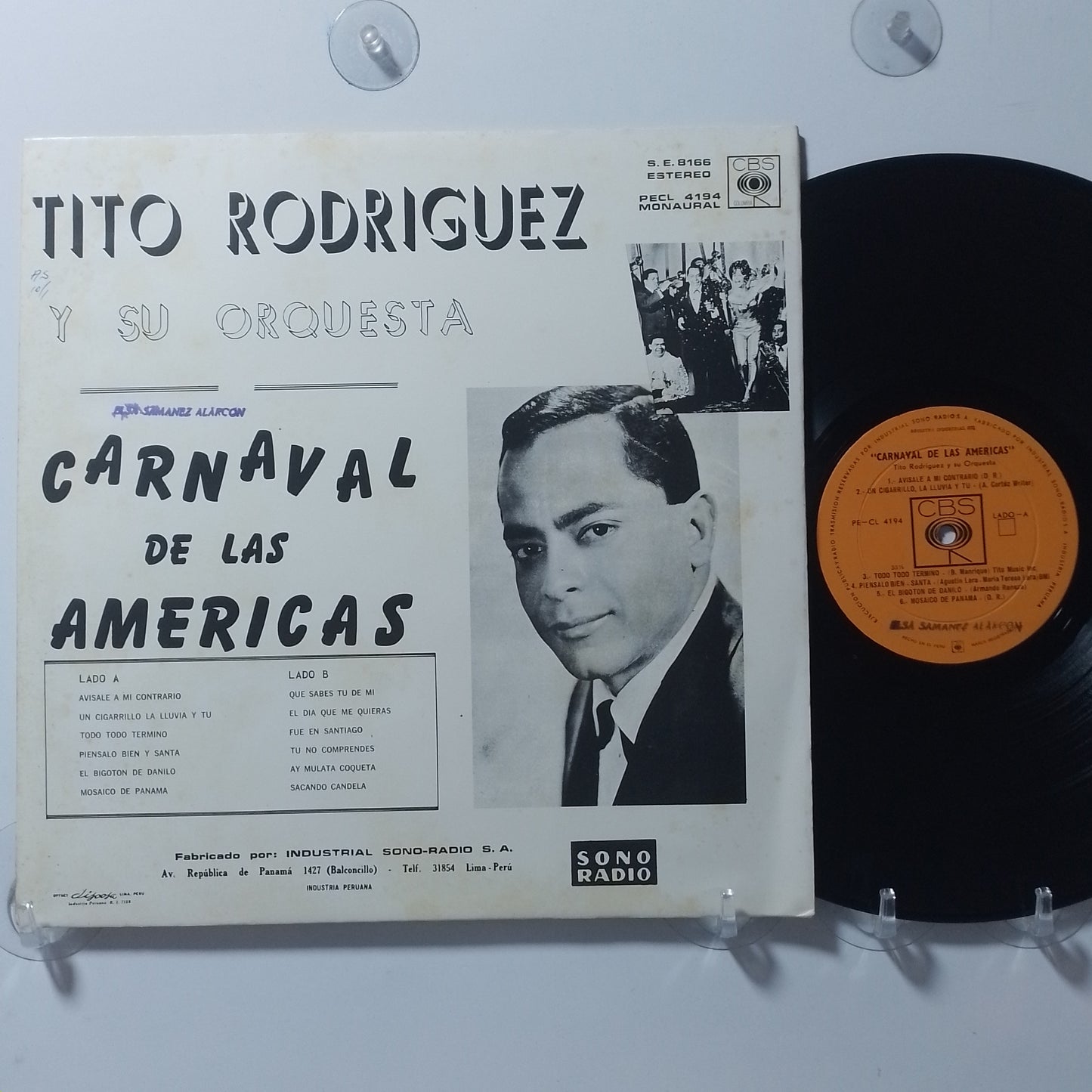 lp Tito Rodriguez Y Su Famosa Orquesta Carnaval De Las Americas made peru 1964 mambo cha-cha