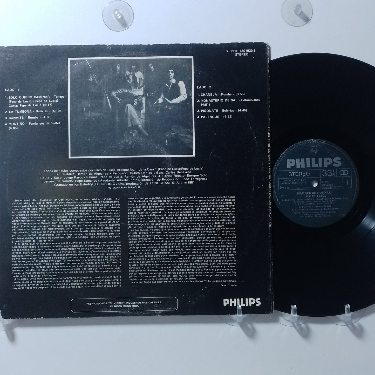 lp Paco de Lucia Solo Quiero Caminar made peru 1981 flamenco folk