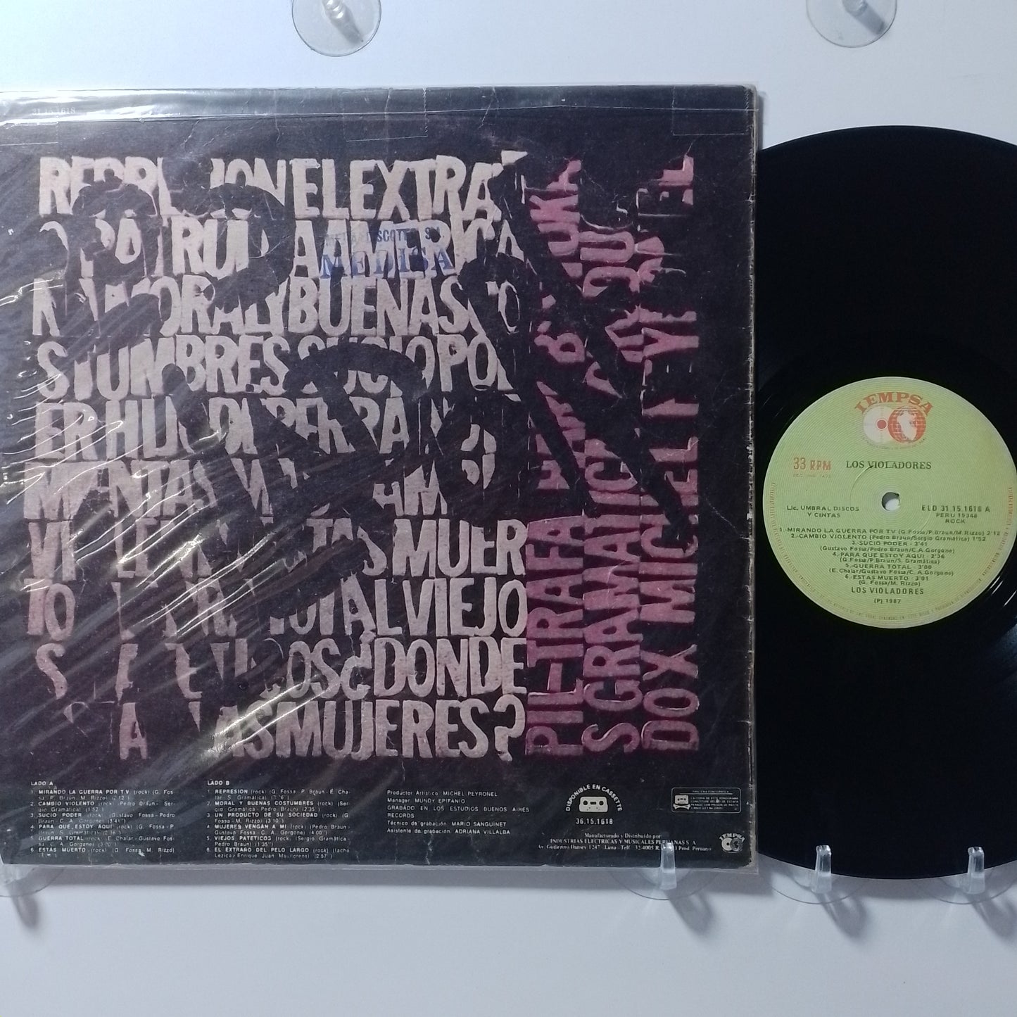 lp Los Violadores Los Violadores made peru 1987 latin pop rock