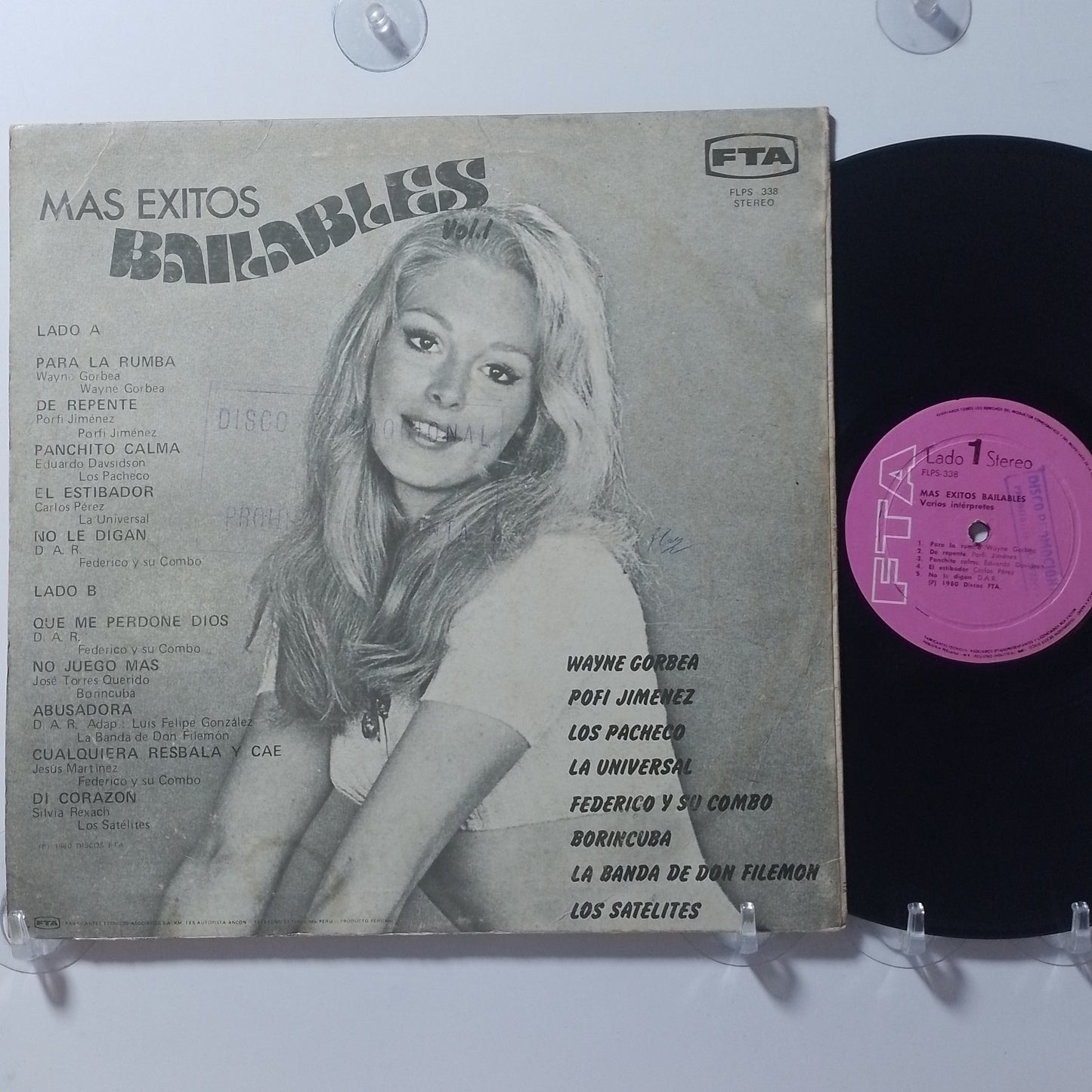 lp Mas Exitos Bailables Vol 1 Wayne Gorbea Federico Y Su Combo Latino Porfi Jimenez varios made peru 1980 promocional salsa cumbia