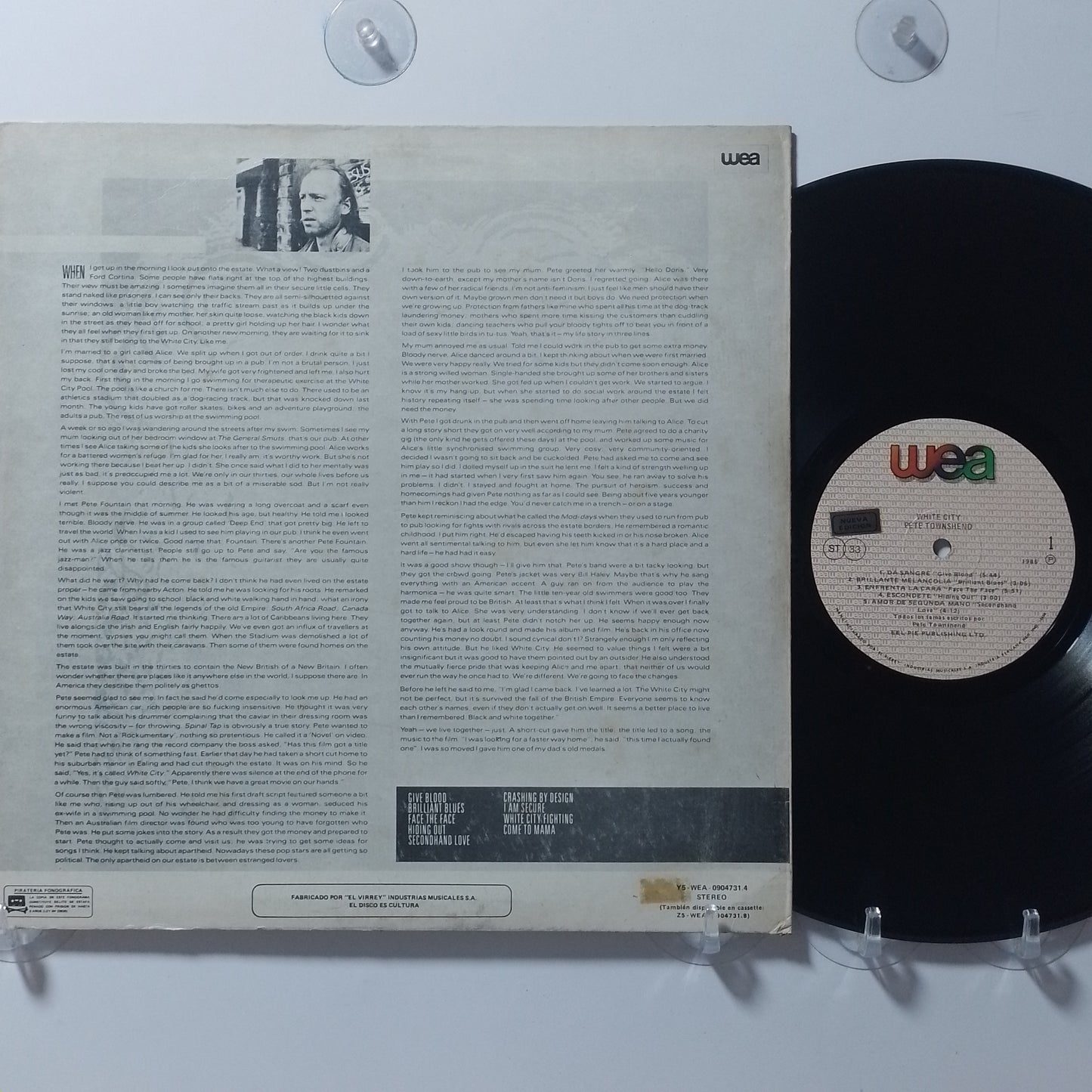 lp Pete Townshend White City A Novel made peru 1985 progresivo rock