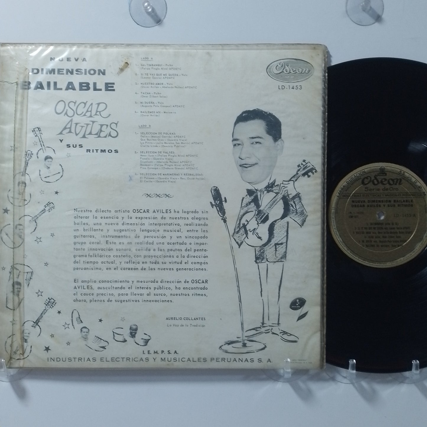 lp Oscar Aviles Y Sus Ritmos Nueva Dimension Bailable made peru 1964 criollo folk