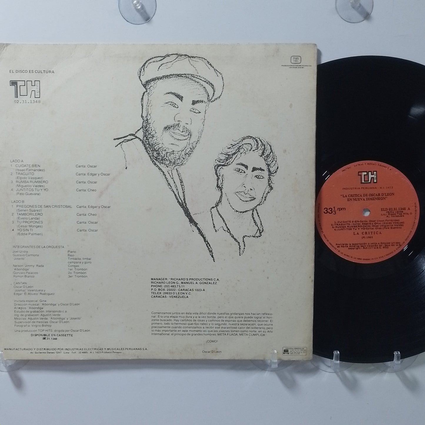 lp oscar de leon la critica made peru 1986 salsa