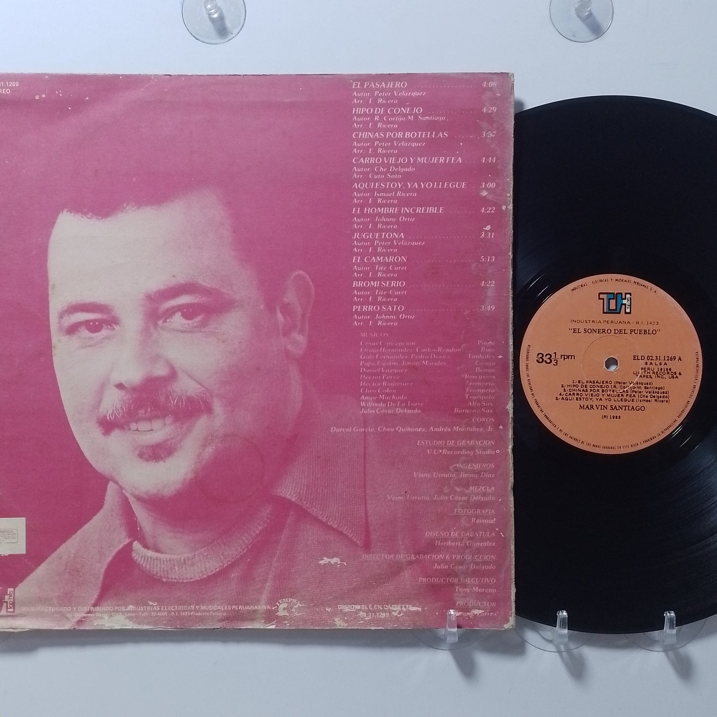 lp Marvin Santiago El Sonero Del Pueblo made peru 1985 salsa