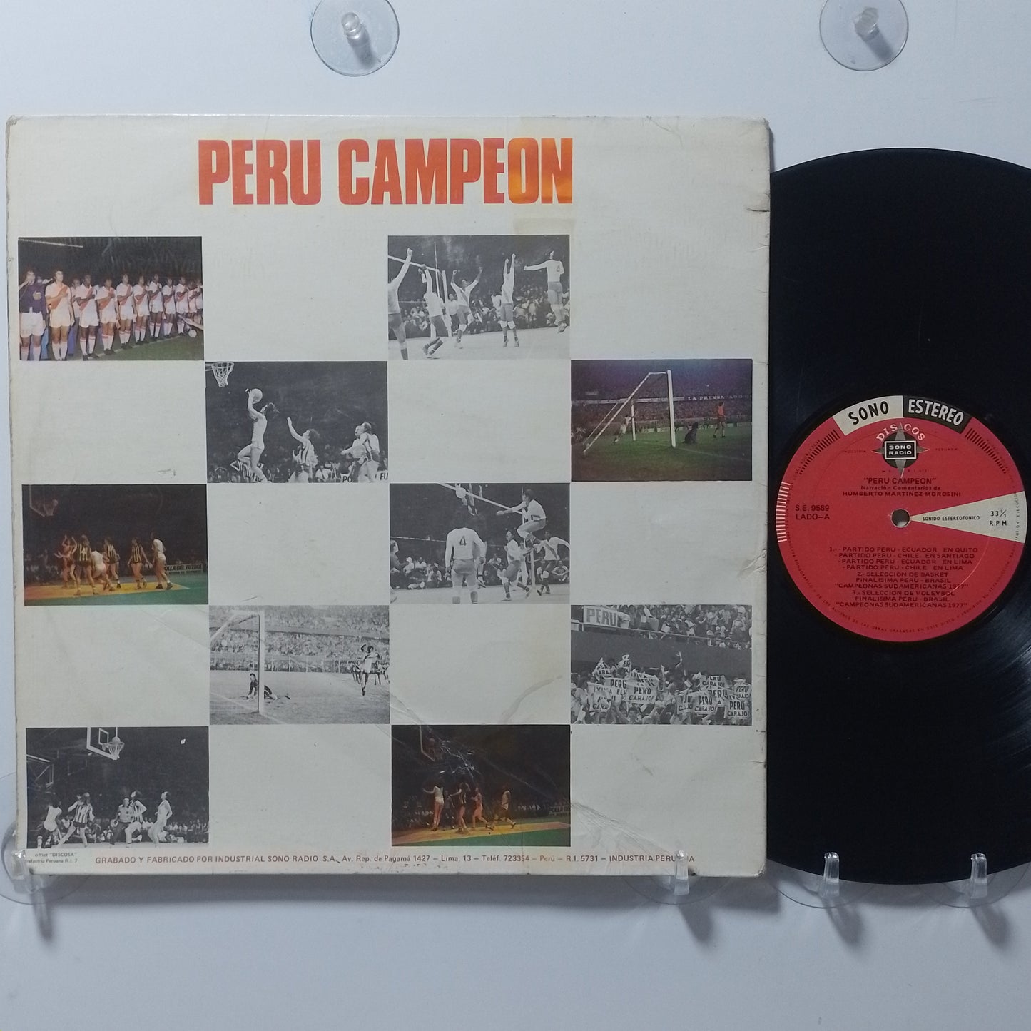 lp Peru Campeon Humberto Martinez Morosini Enrique Lynch Los Chamas Varios made peru 1977 gatefold criollo deportivo folk