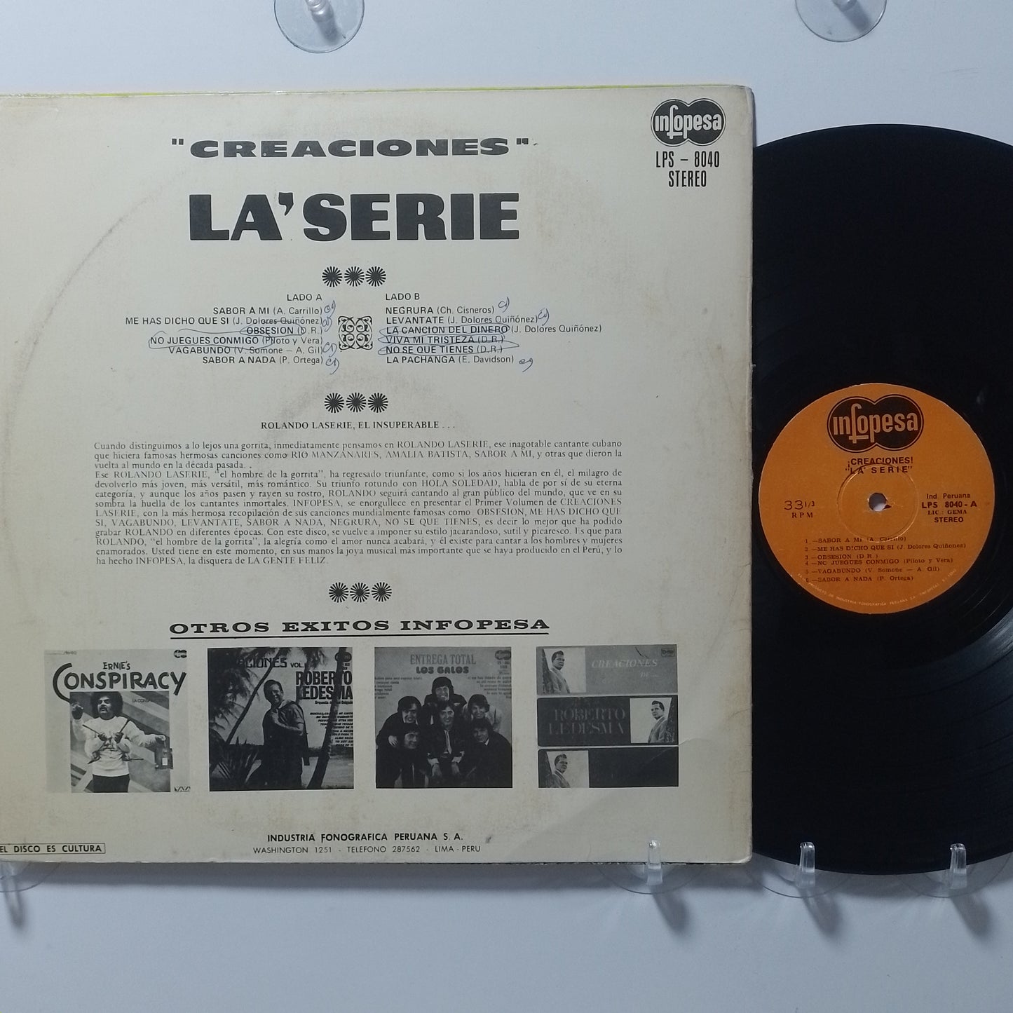 lp La Serie Creaciones made peru 1981 latin bolero