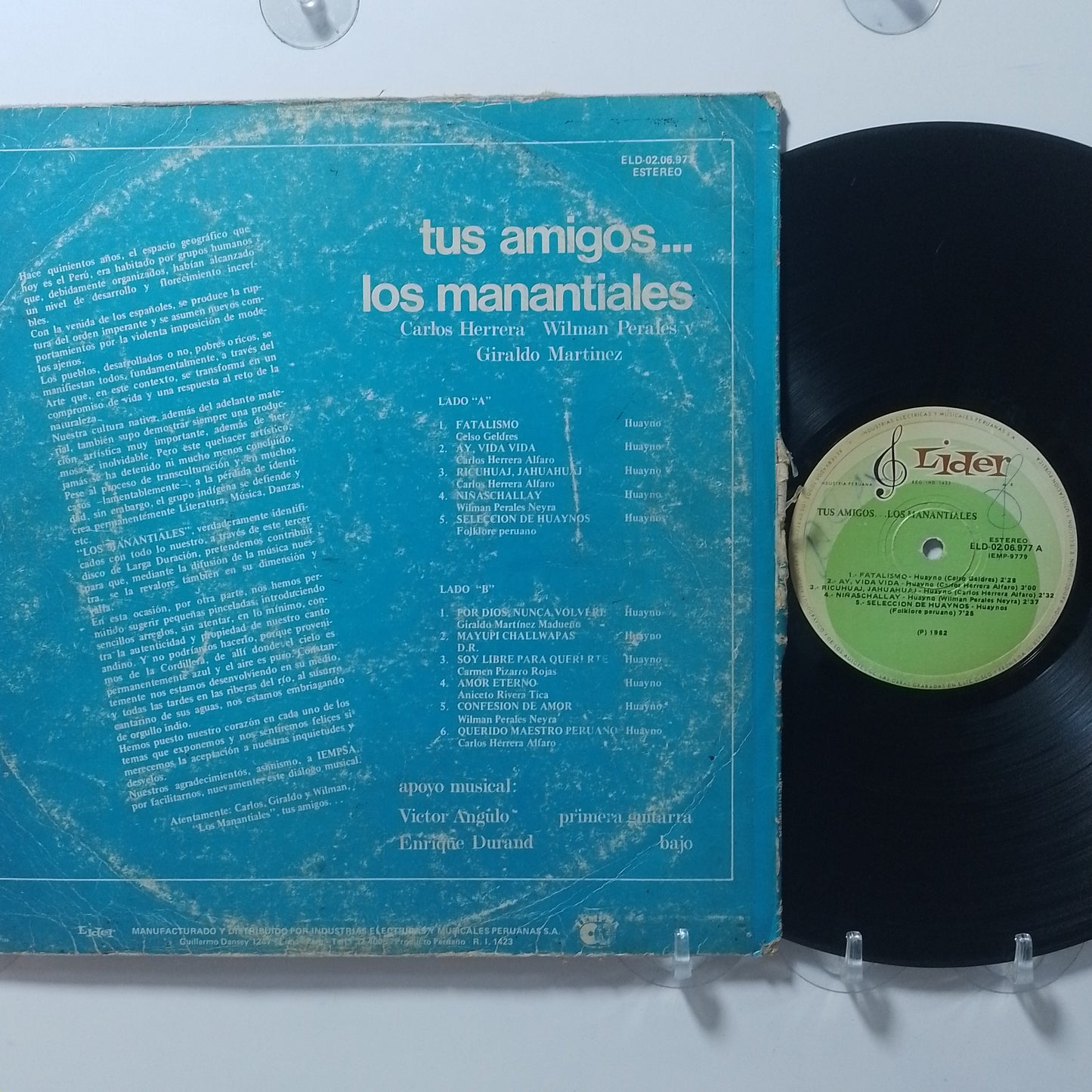 lp Los Manantiales Tus Amigos Los Manantiales made Peru 1982 huayno folk